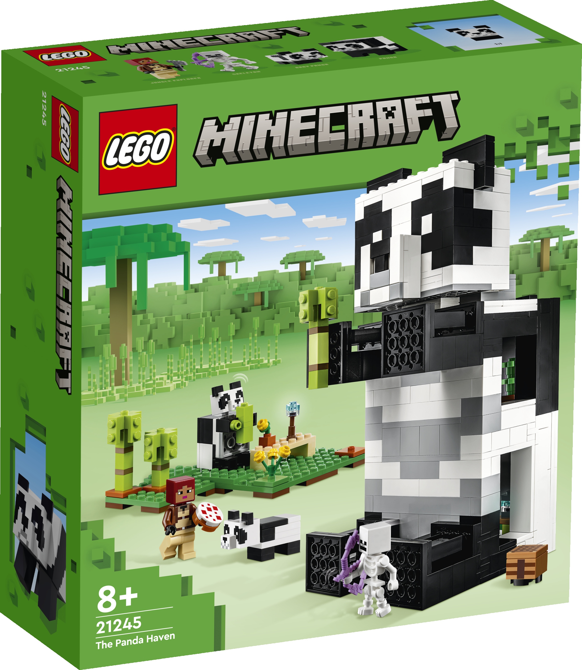 LEGO Minecraft 21245 Rezerwat Pandy Dom Panda 8+