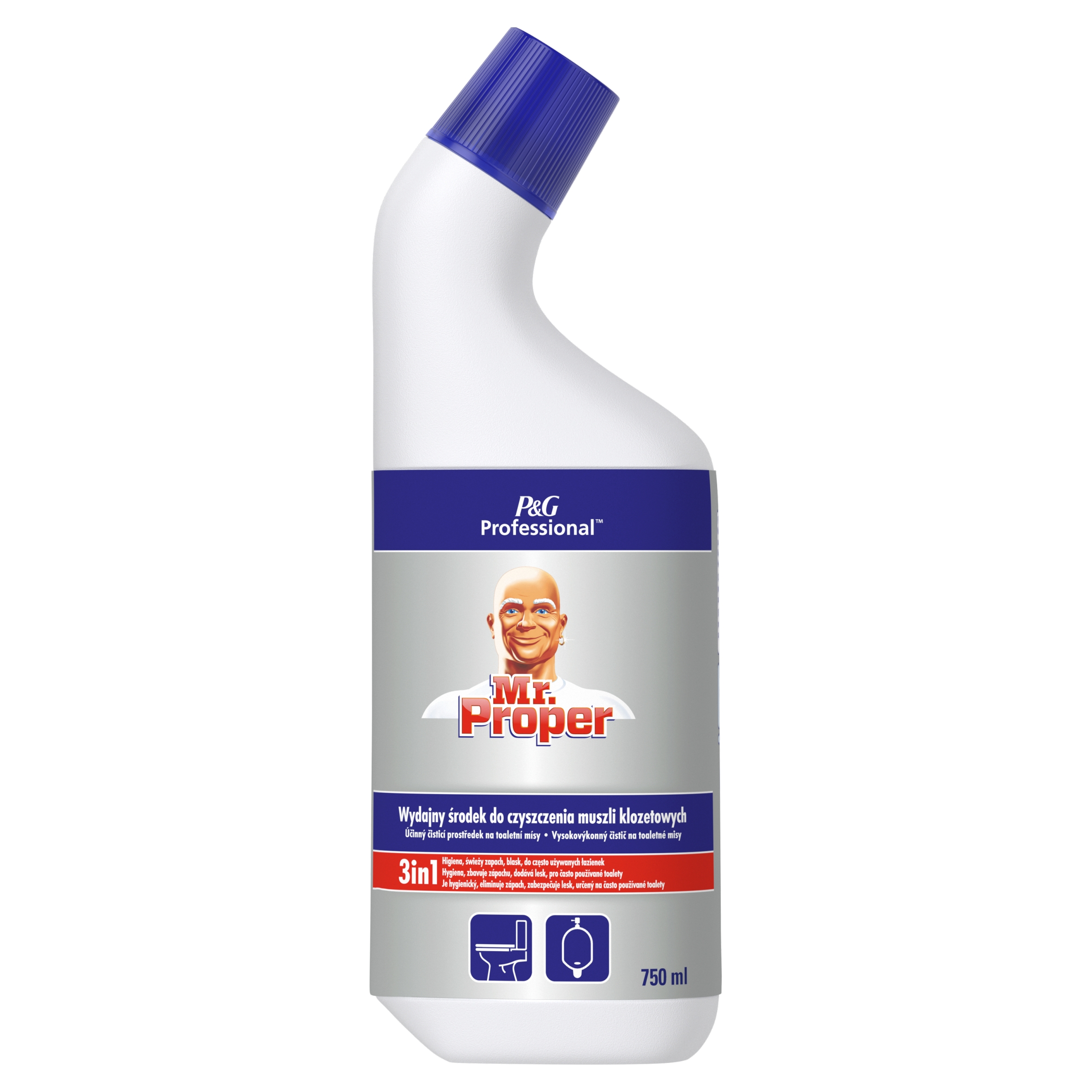 Levně 5X Mr proper Wc kapalina výkonná 750 ml 4v1