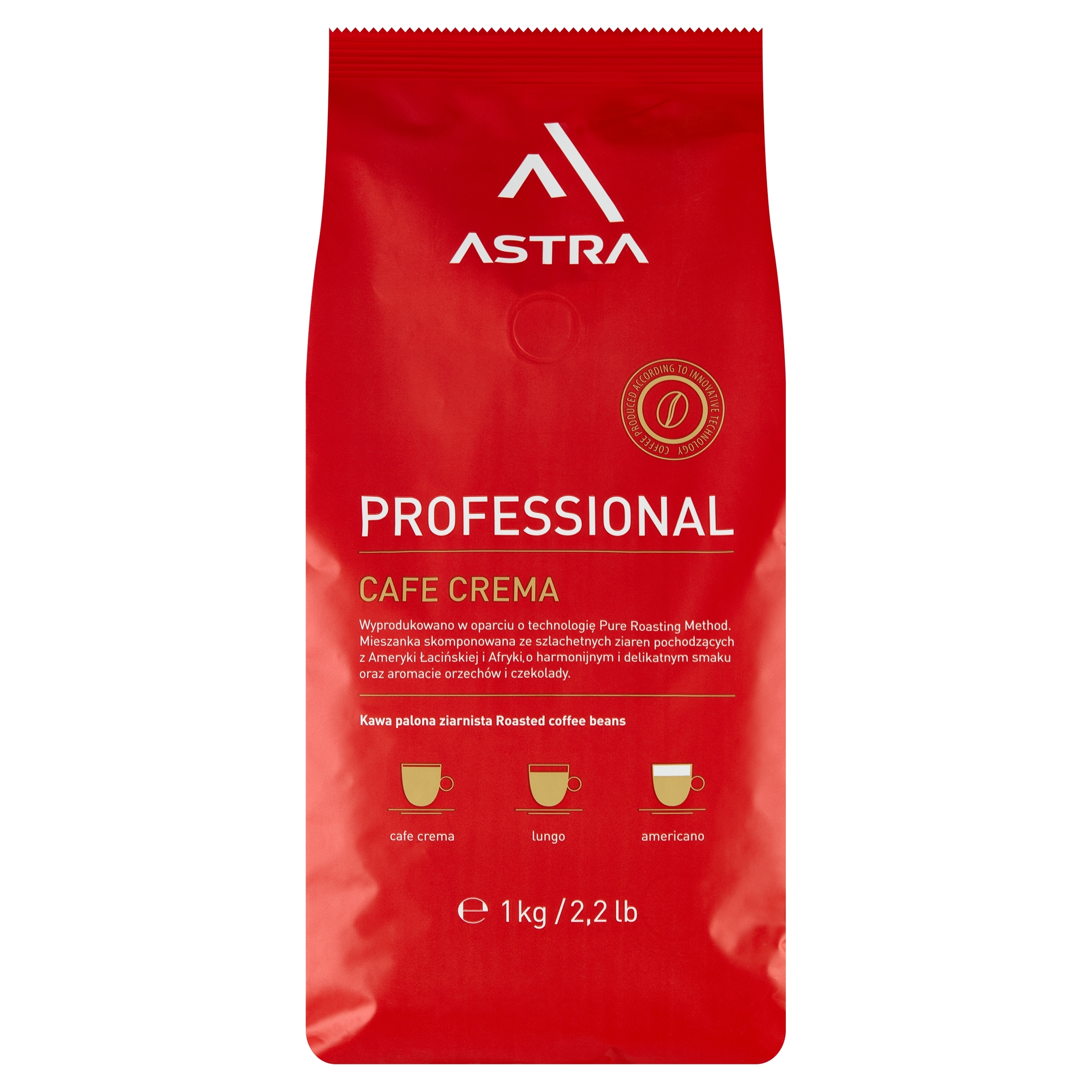 Levně Astra Professional Crema Káva 1 kg