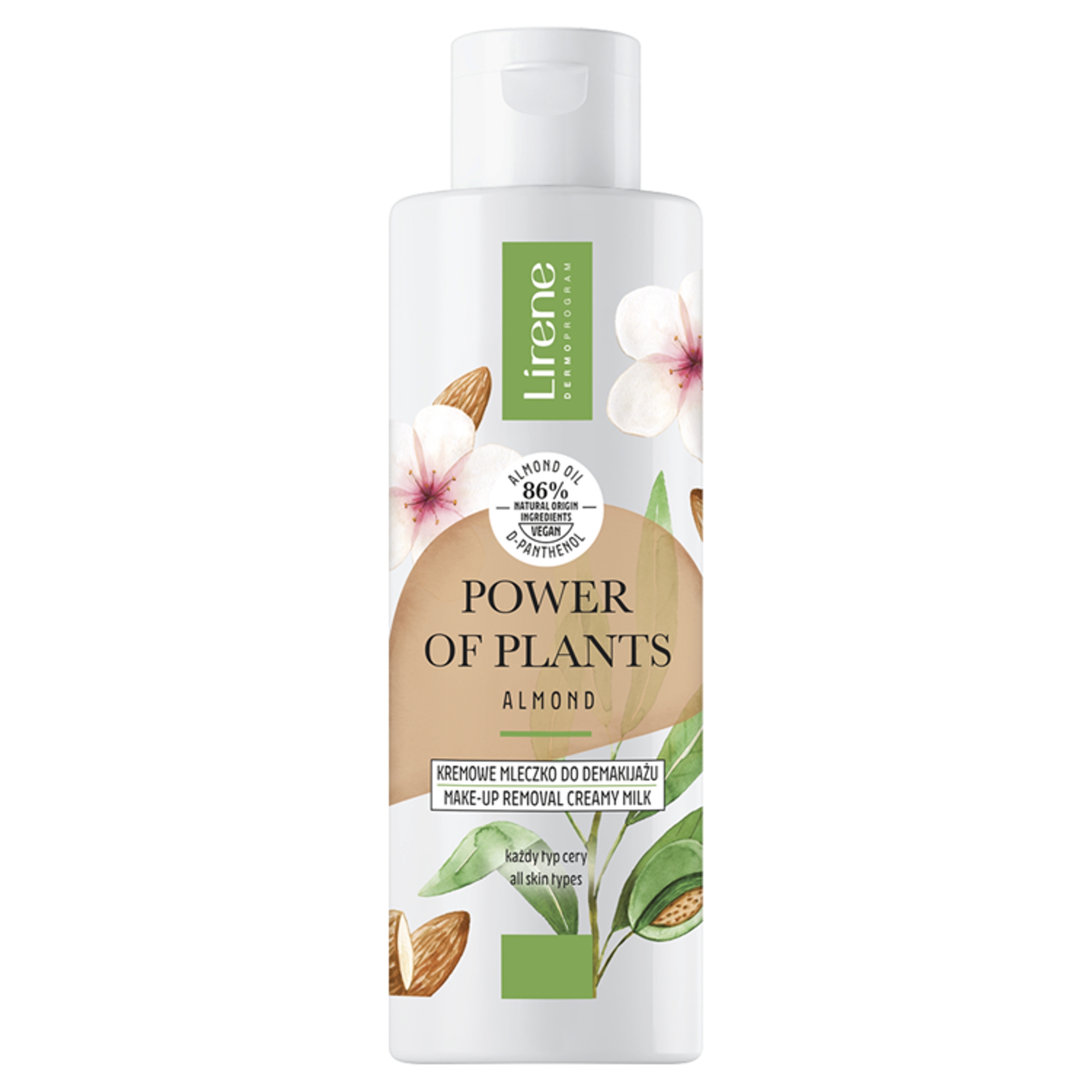 Lirene Power of Plants Almond Krémové odličovací mléko 200 ml 1 ks
