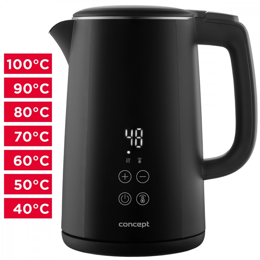 Czajnik elektryczny Concept RK3360 1850 W 1,5 l czarny