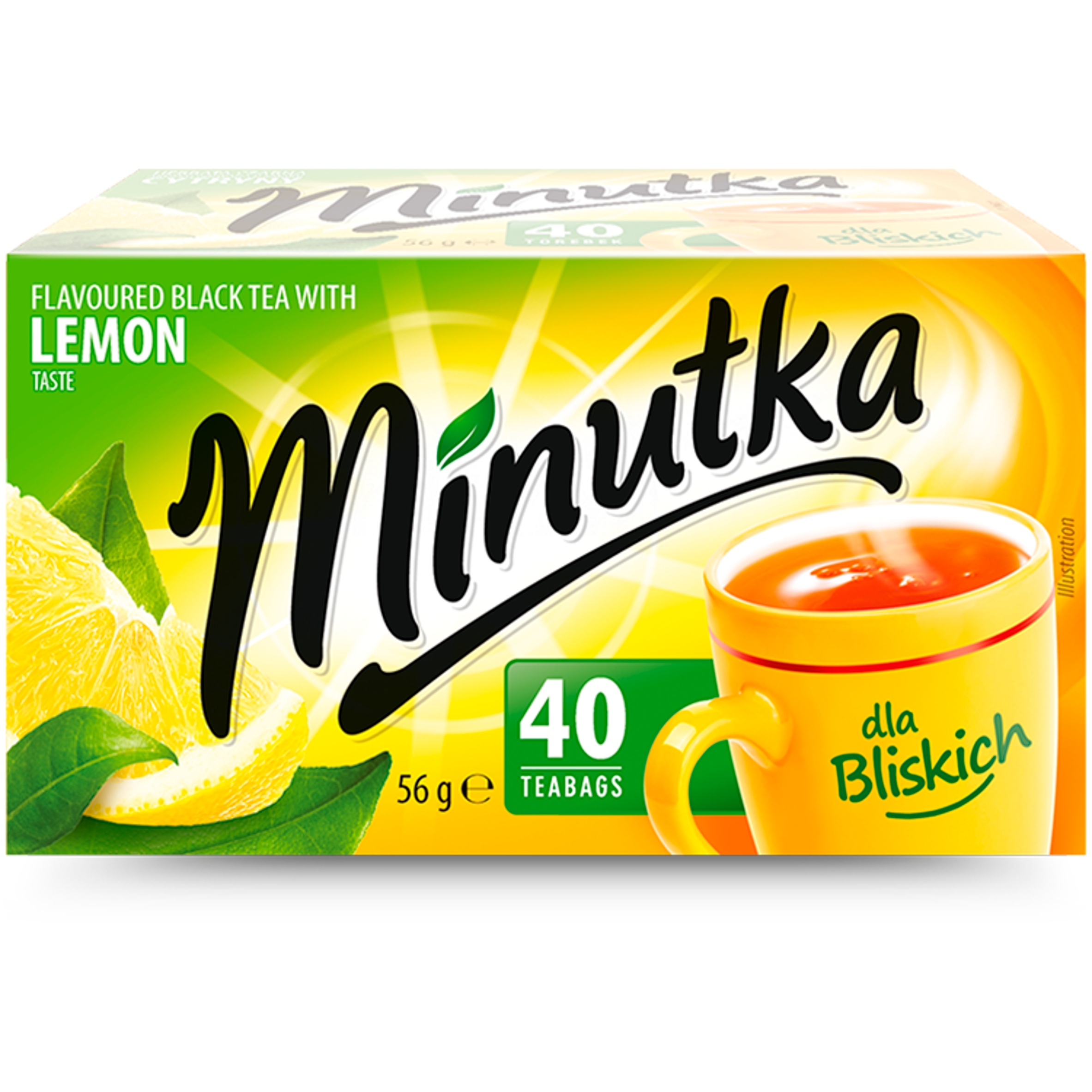 13x Minutka Čaj Černý s příchutí citronu, 40 sáčků