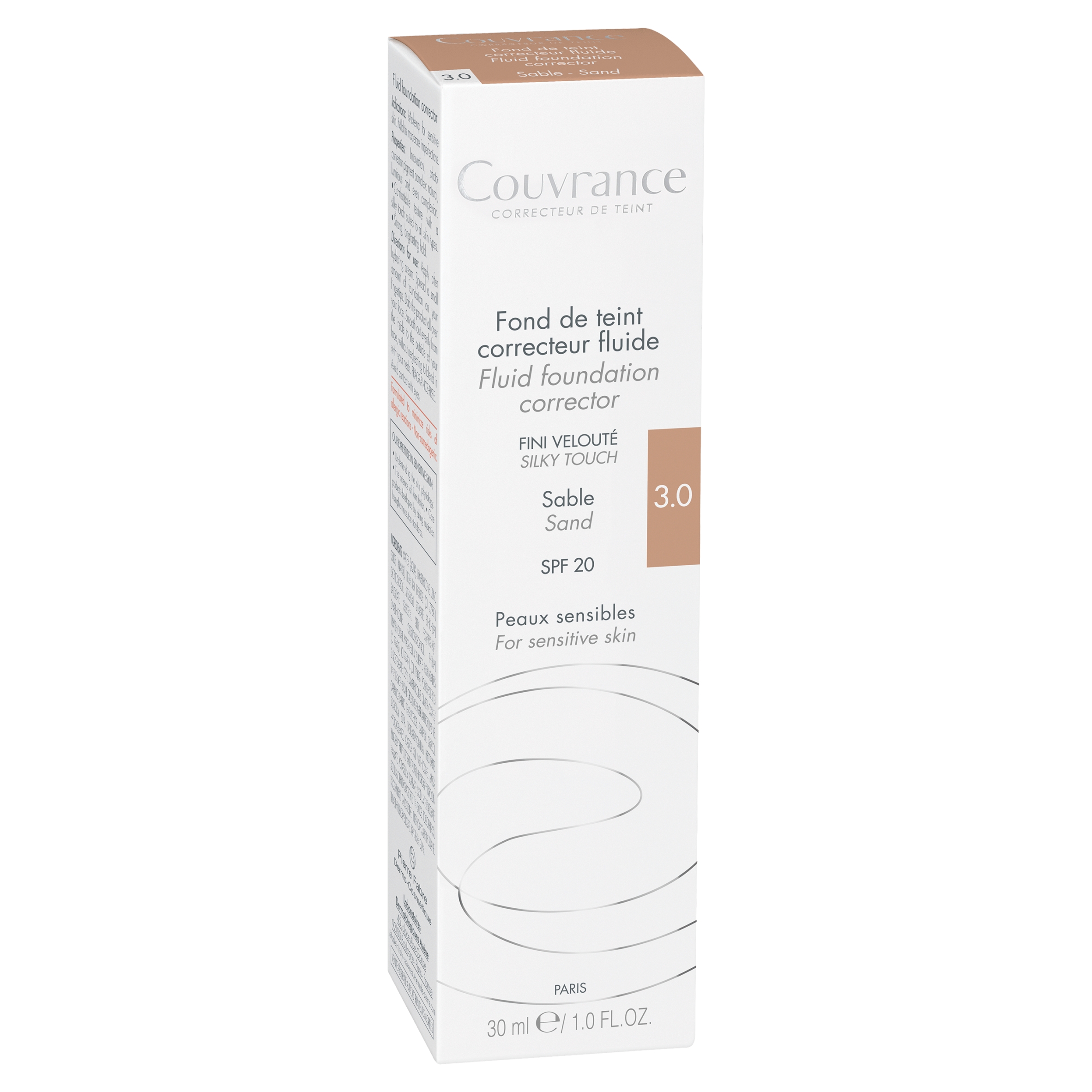 Avene Couvrance fluid korygujący 03 piaskowy Spf 20, 30 ml