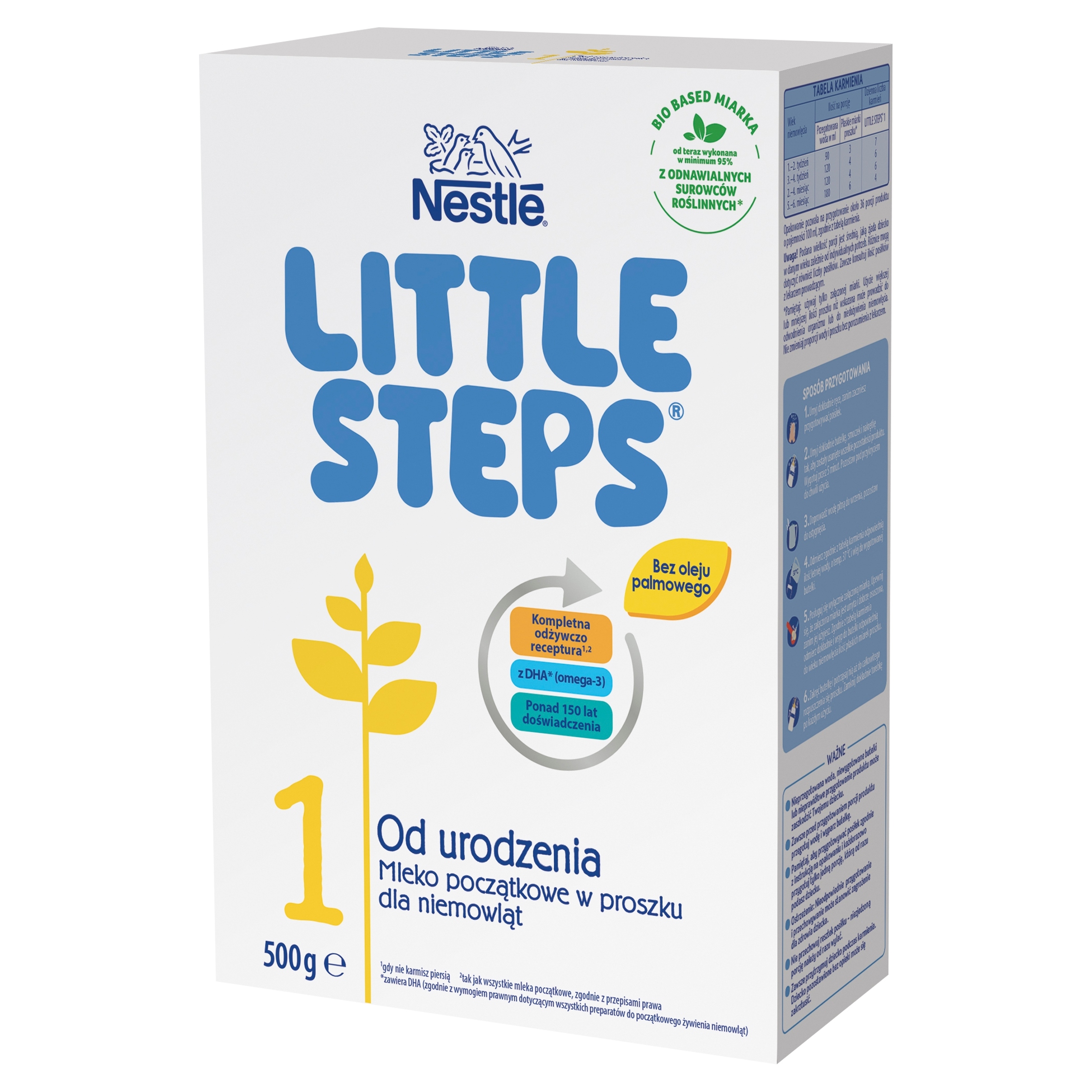 NESTLE LITTLE STEPS 1 MLEKO POCZĄTKOWE DLA NIEMOWLĄT 500 G DW: 30/11/2024