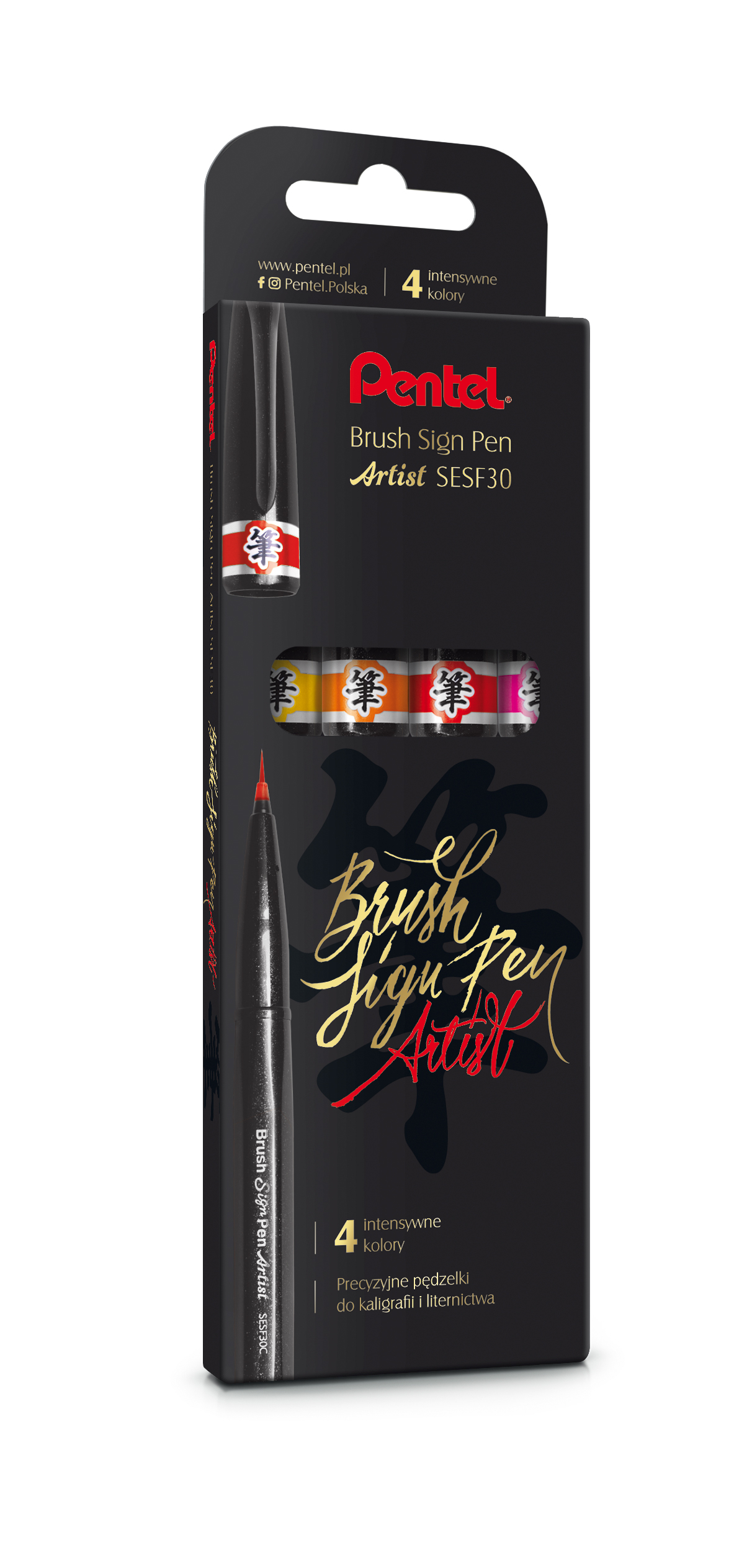 Štětec Signt Pen Artist Pentel Kpl. 4KS