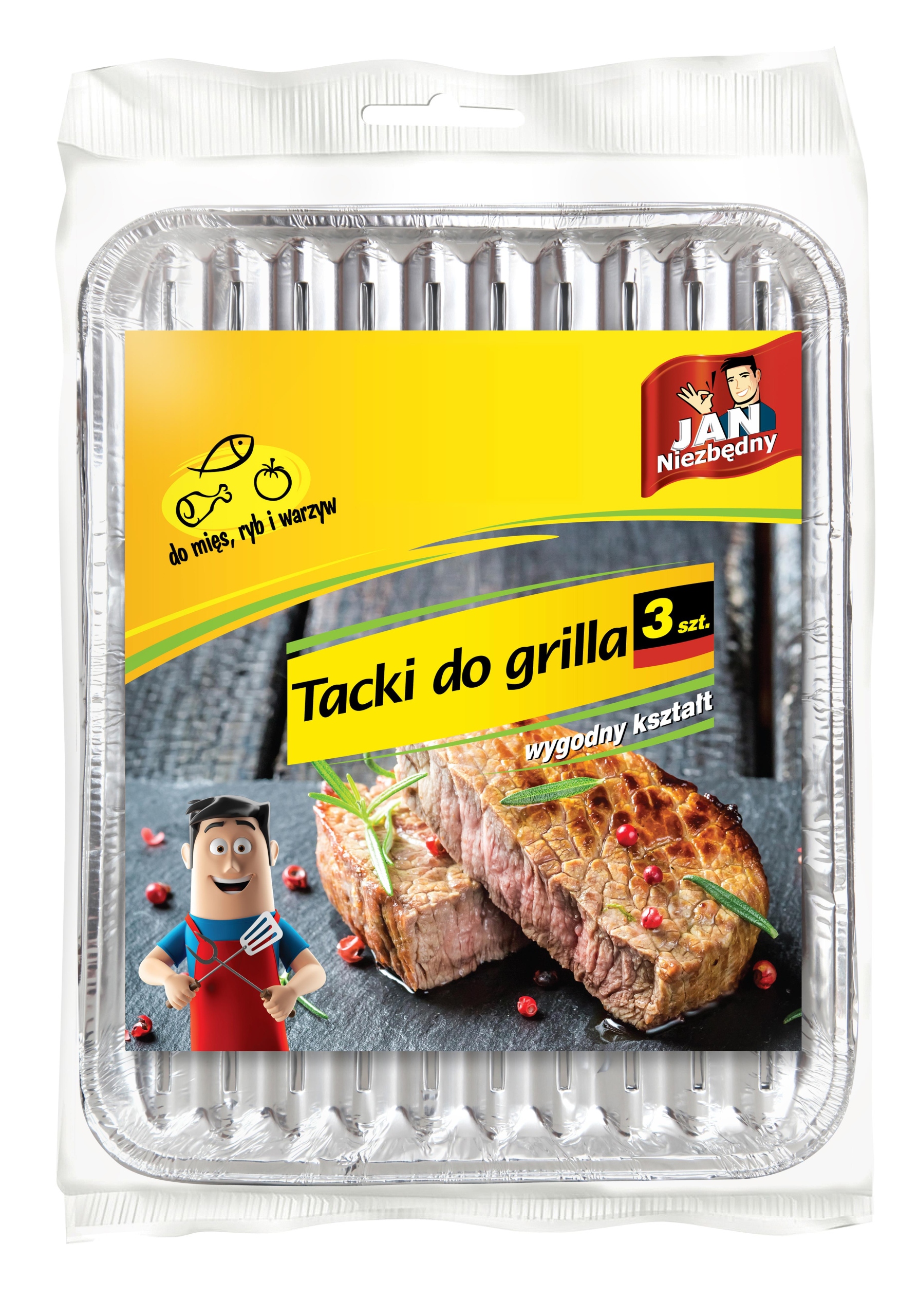 

Tacki jednorazowe do grilla podłużne 3 szt. Jn