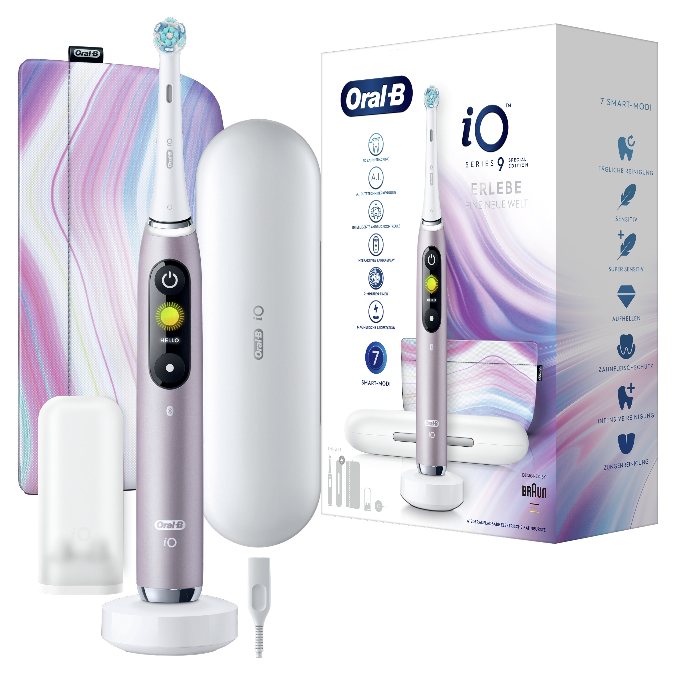 Oral-B iO Series 9 Rose Quartz Szczoteczka elektryczna z technologią