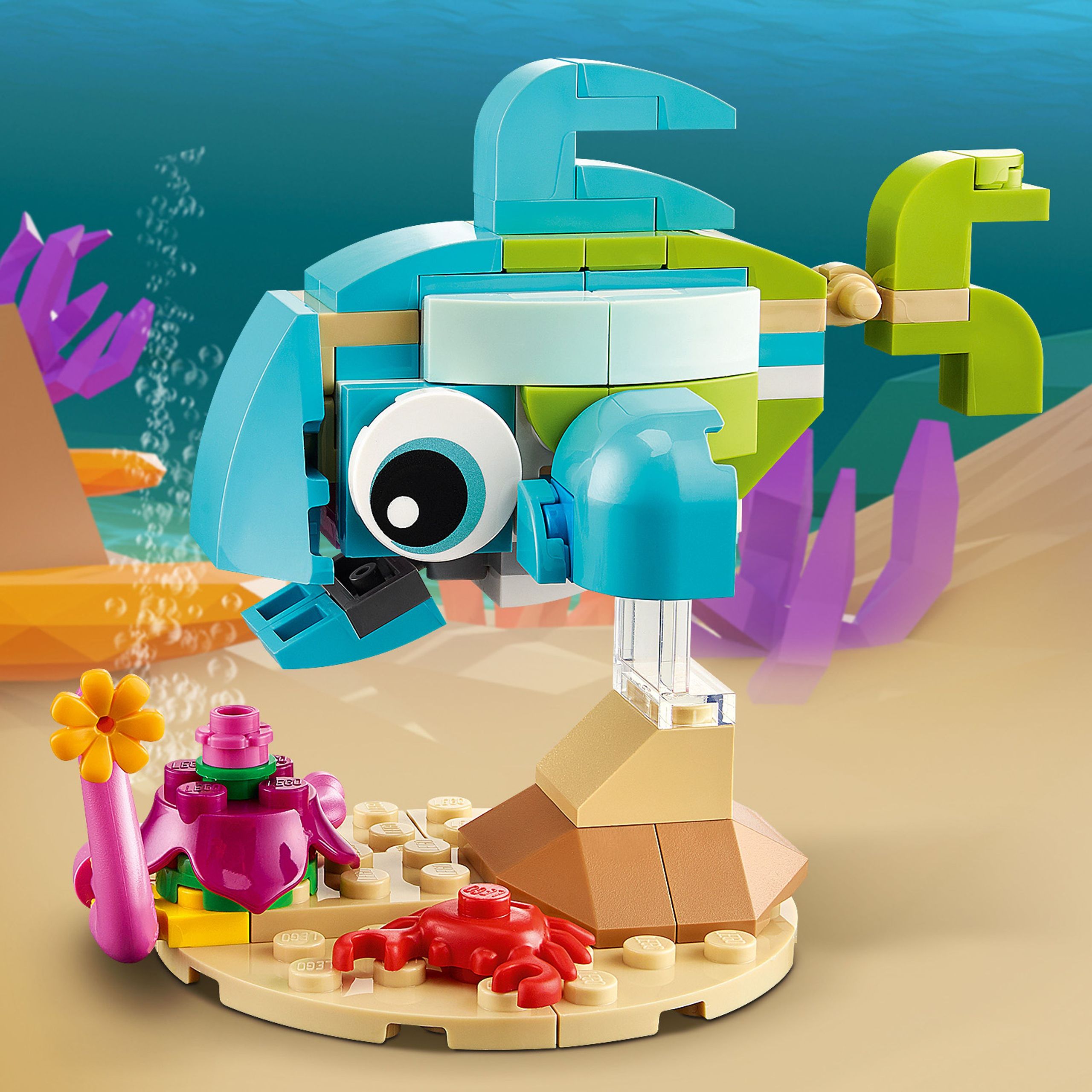 LEGO Creator 3 w 1 Delfin i Żółw 31128 Stan opakowania oryginalne