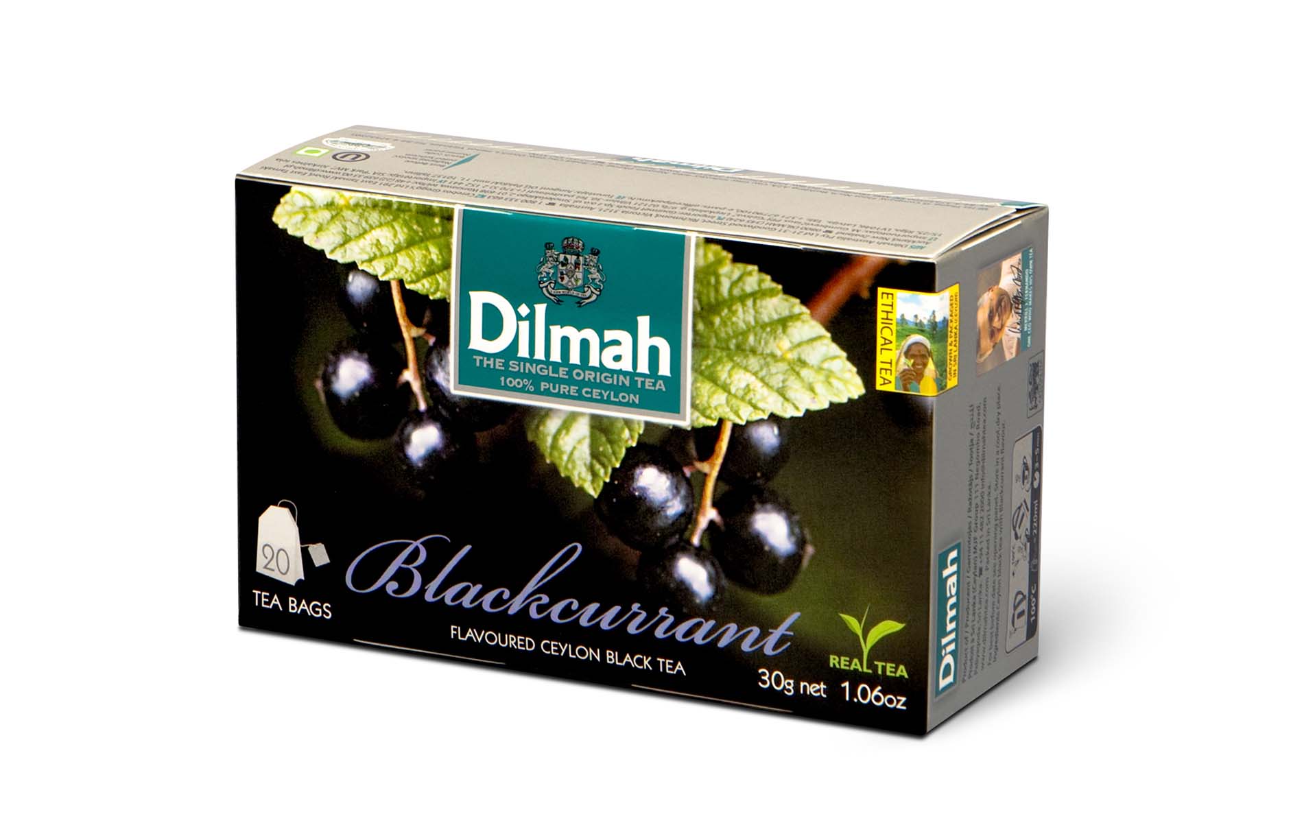 Levně Dilmah Černý rybíz 20 sáčků 20 x 1,5 g