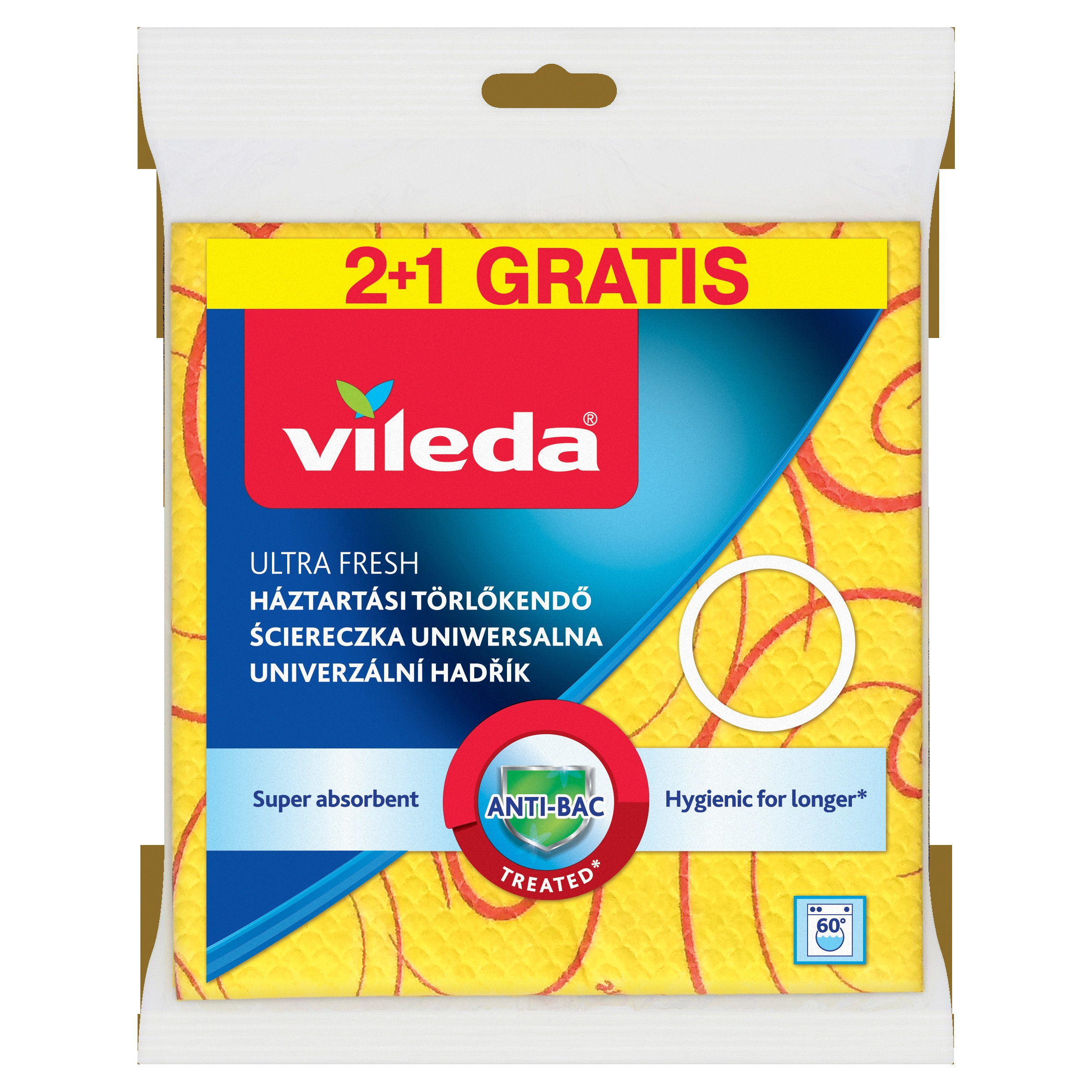 

Vileda ściereczka Uniwersalna 2+1 Żółta