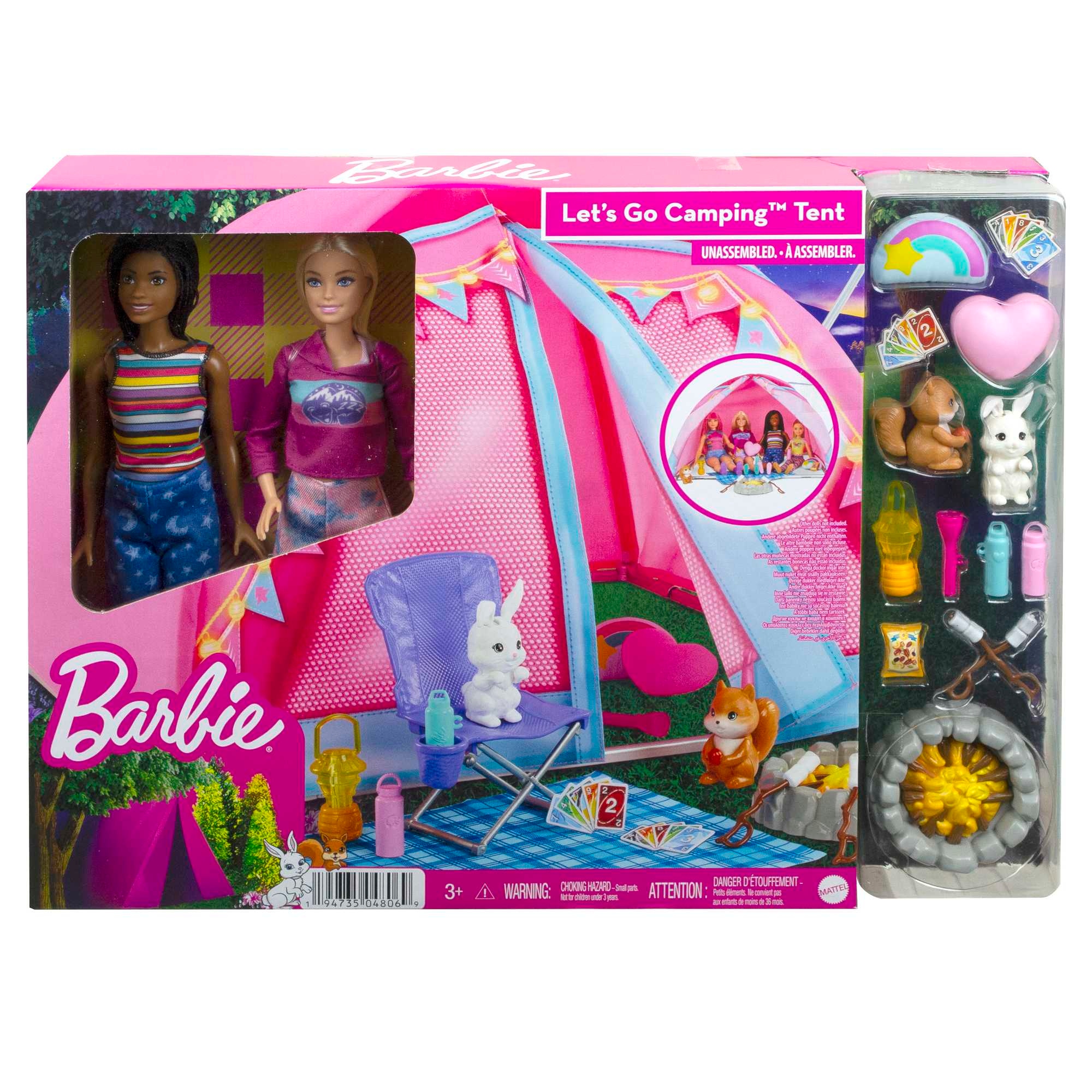 Barbie Zestaw Kempingowy Namiot 2 lalki HGC18