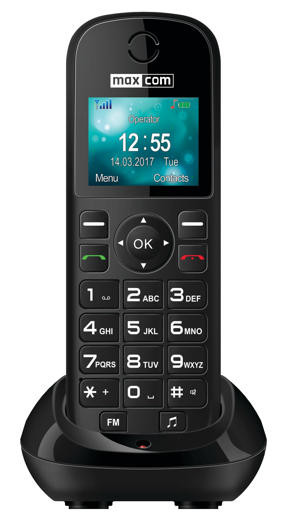 TELEFON STACJONARNY NA KARTĘ SIM ZE STACJĄ ŁADUJĄCĄ LATARKA RADIO