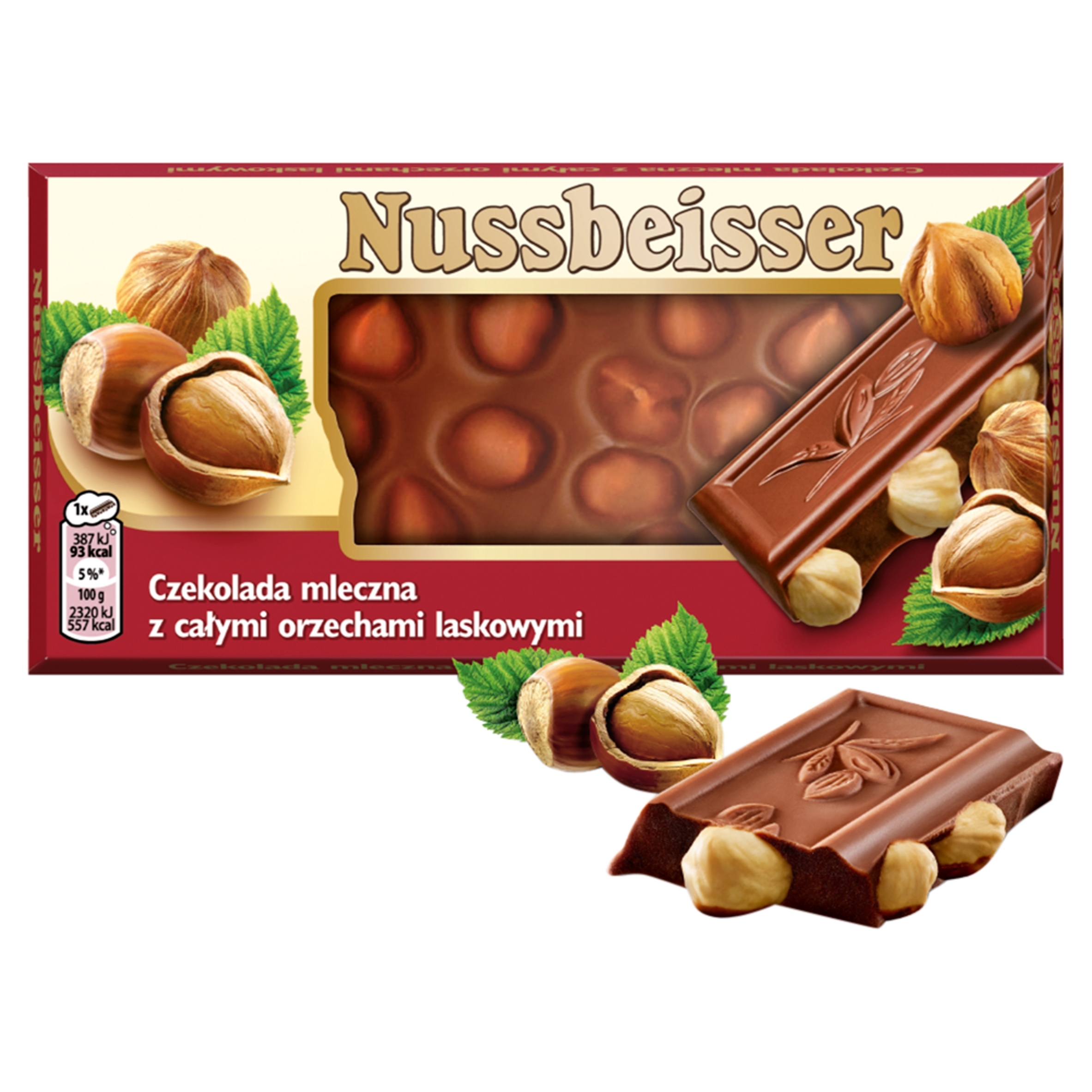 Czekolada Mleczna Nussbeisser Z Orzechami Laskowymi 100g Okienko Classic