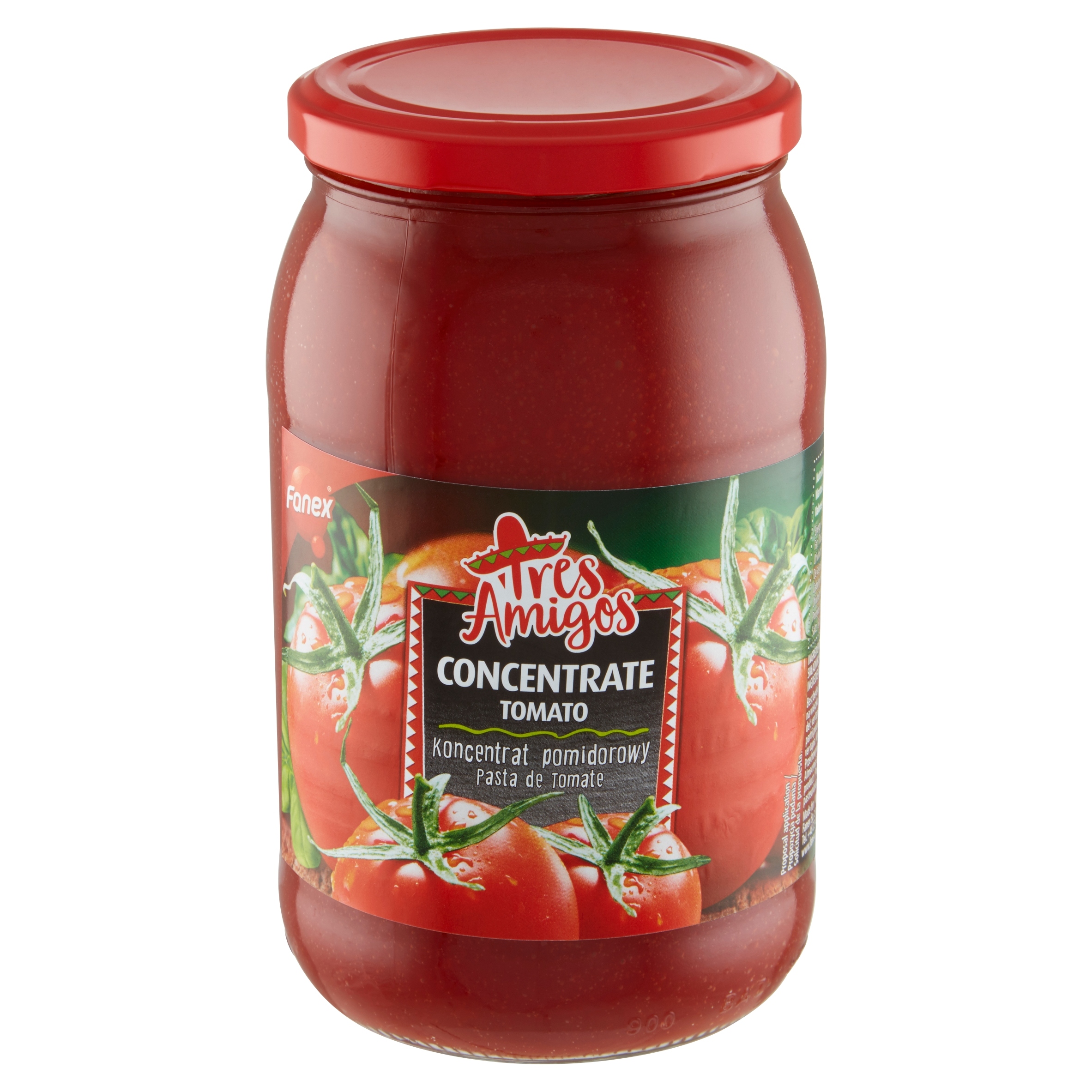Levně Rajčatový koncentrát Tres Amigos 900 g Fanex