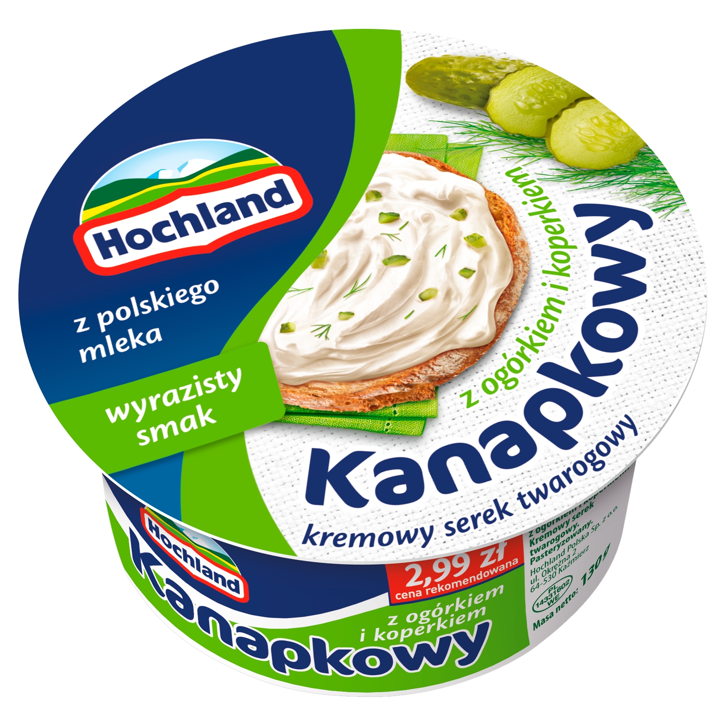 Levně 9 x Sendvičový sýr s okurkou a koprem Hochland 130 g