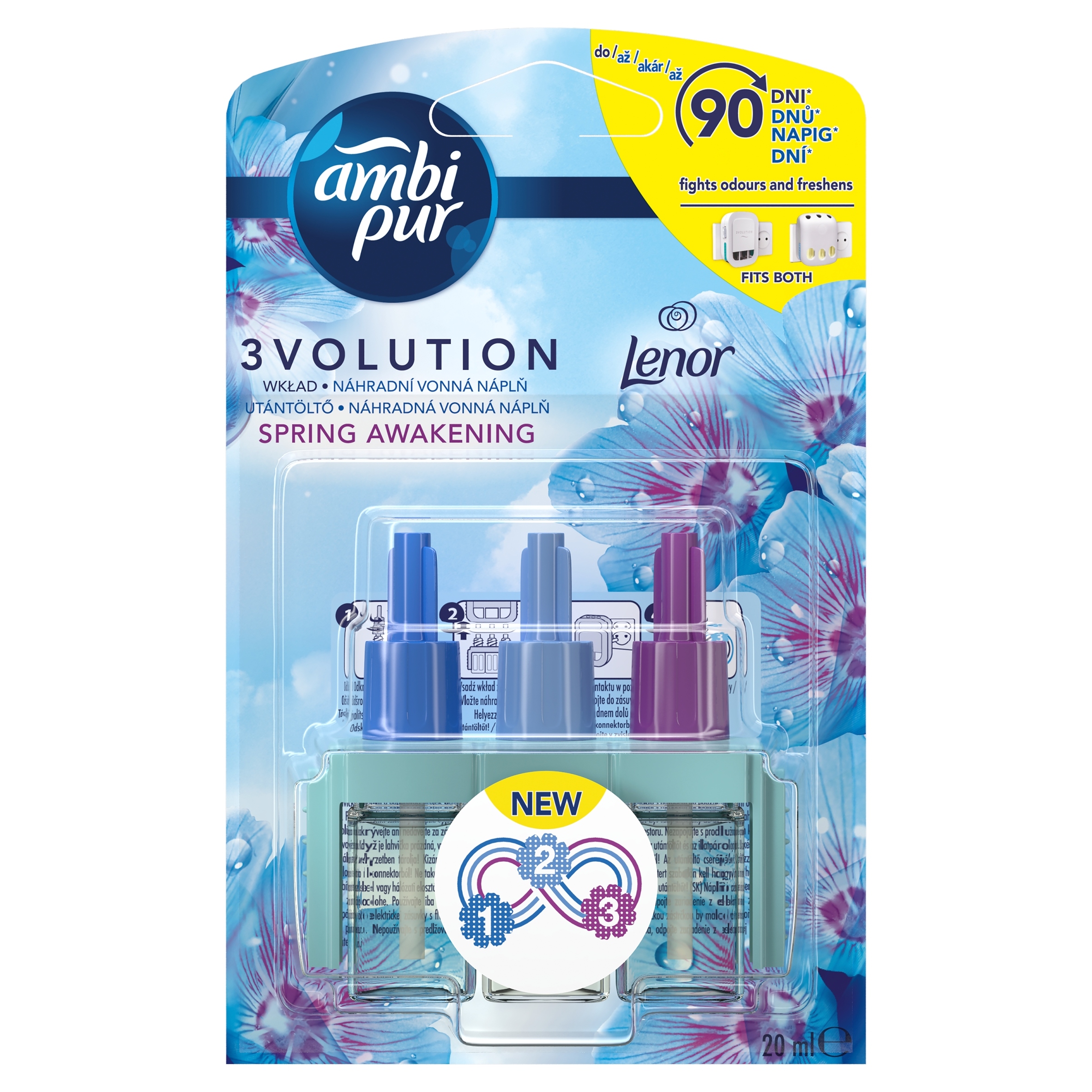 Levně 2x Ambi Pur 3Volution Spring Awakening náhradní náplň 20 ml