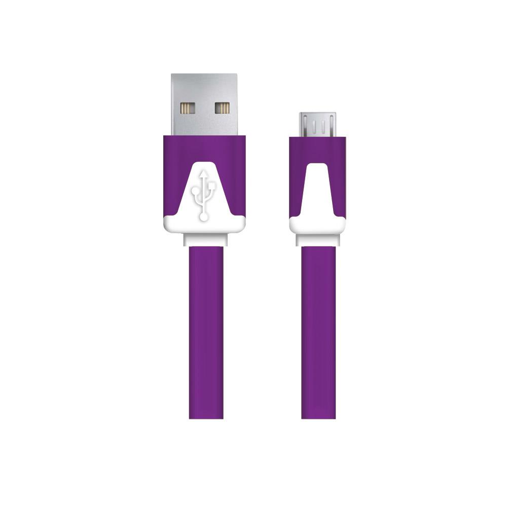Kabel Micro Usb 2.0 Esperanza EB183V płaski fioletowy 1 m