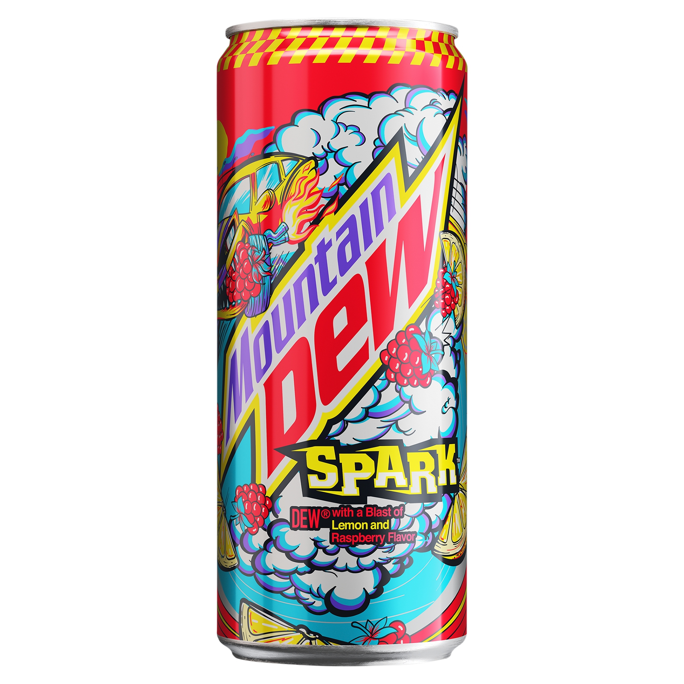 24 puszki zgrzewka Mountain Dew Spark o smaku cytrynowo-malinowym 330 ml