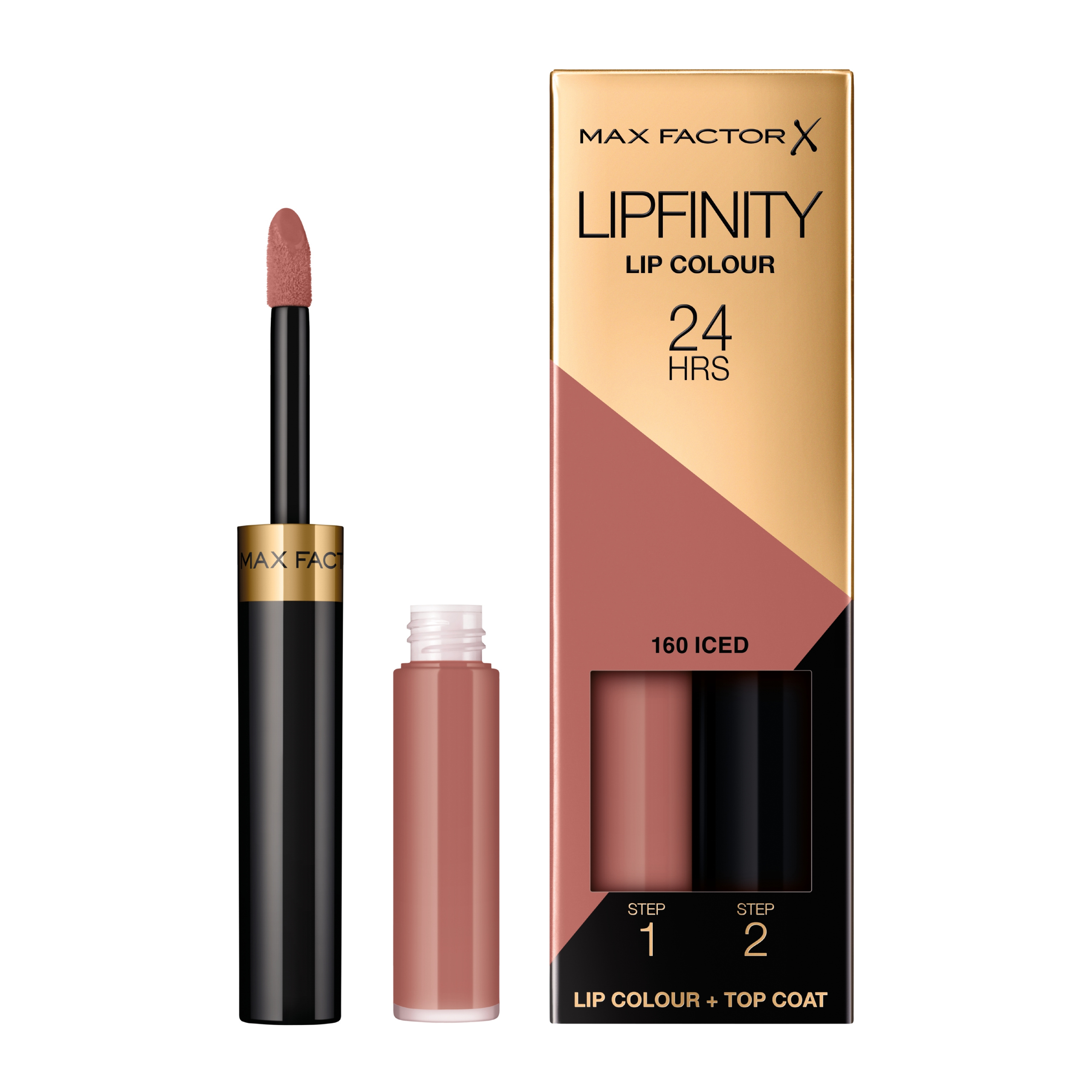 Max Factor Lipfinity Trvalá rtěnka Top Coat Rož Nude 160 Iced