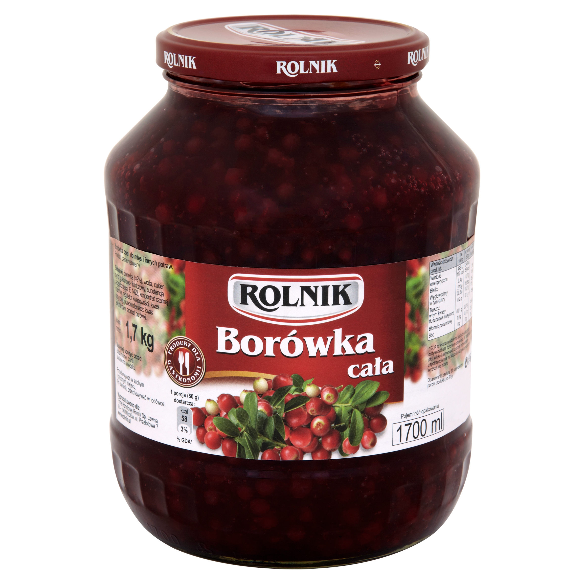 Levně Borůvka celá 1700 ml Rolnik