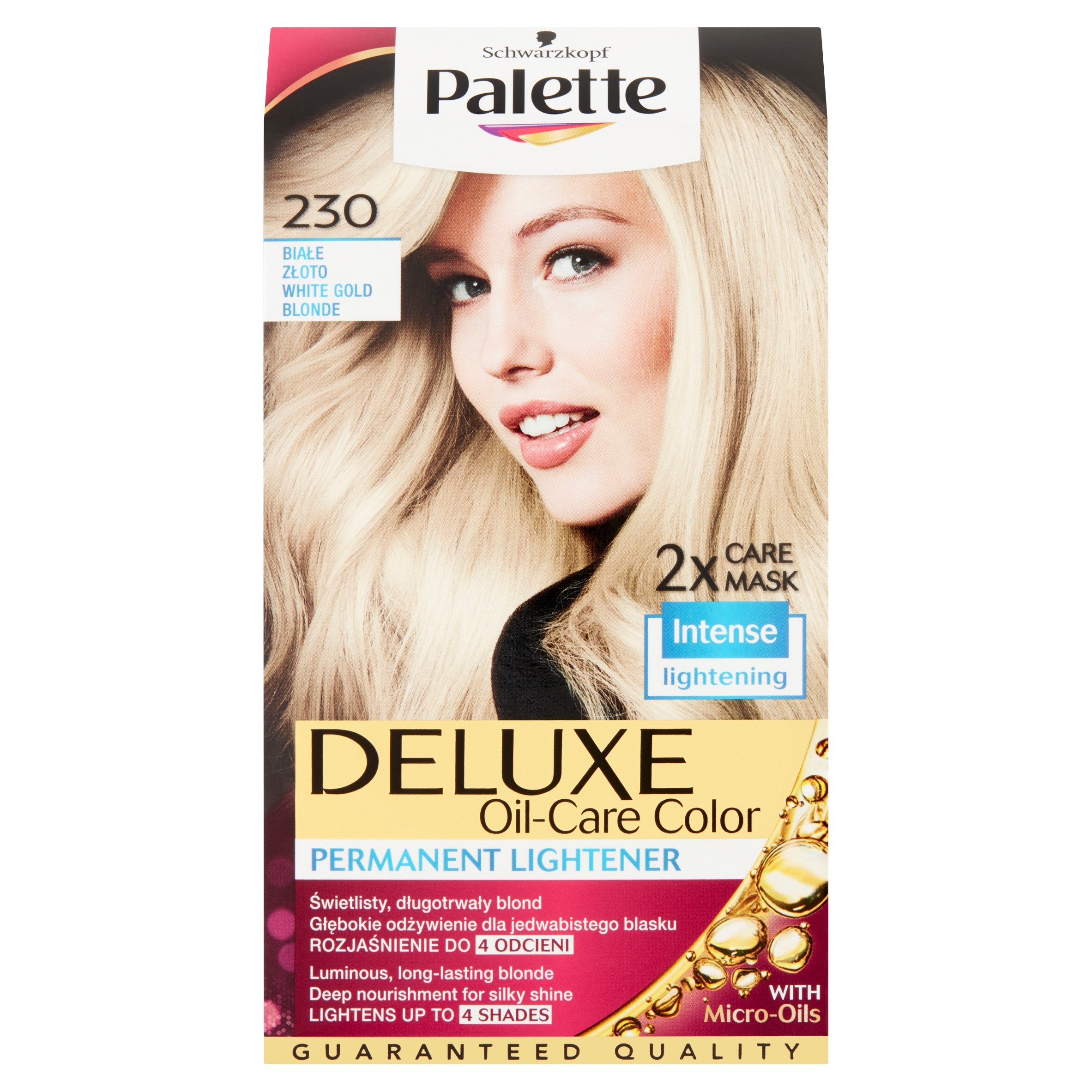 Barvy na vlasy Palette Deluxe blond bílé zlato 230