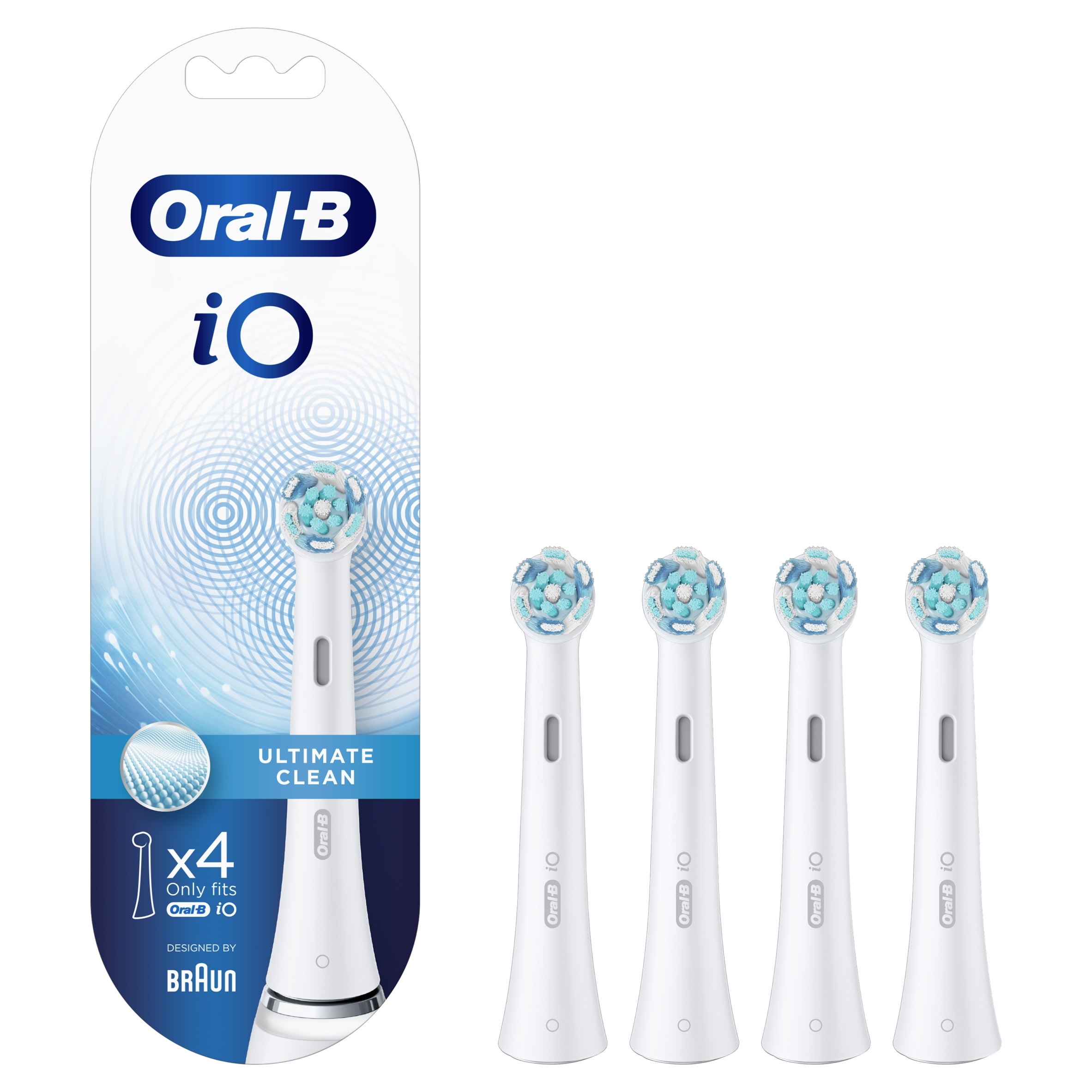 4x Końcówki do szczoteczki elektrycznej Oral-B iO Ultimate Clean White