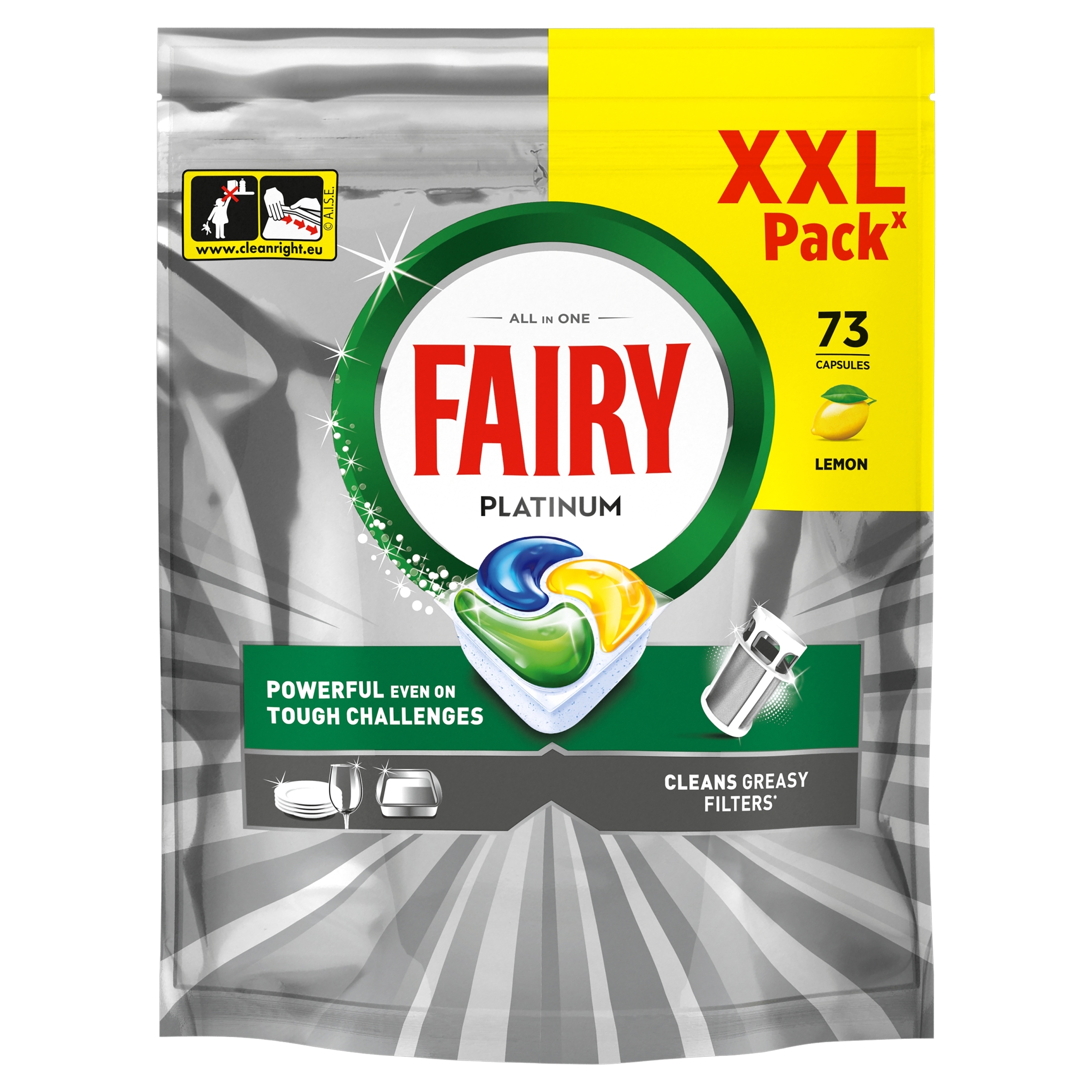 Kapsułki do zmywarki Fairy All In One Cytrynowe 73 szt.