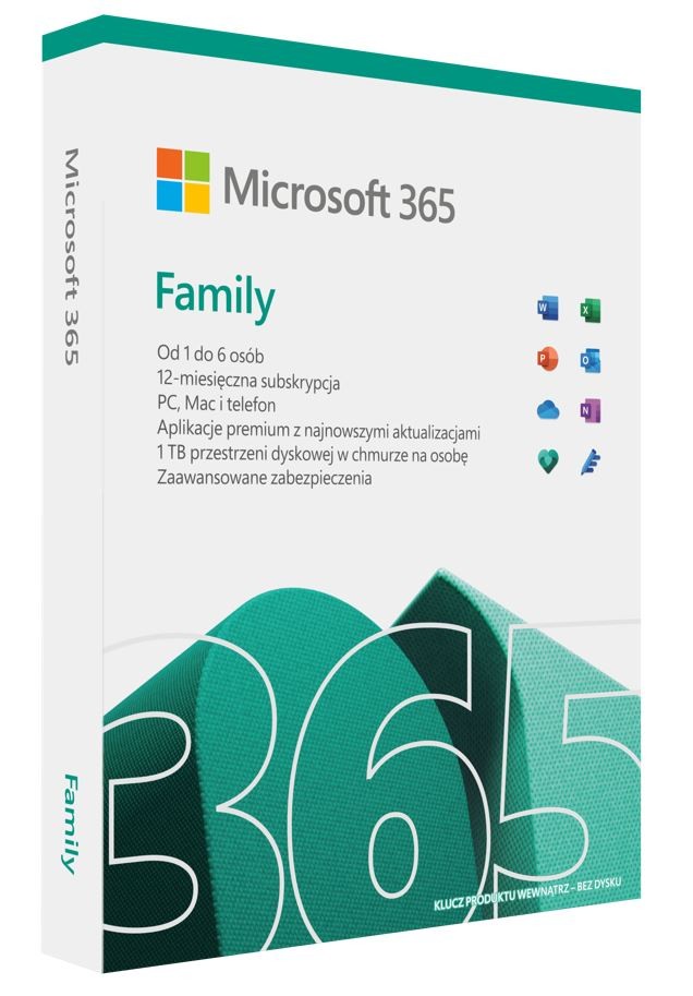 

Microsoft Ms Office 365 Family 6 Pc 1 rok Cyfrowa