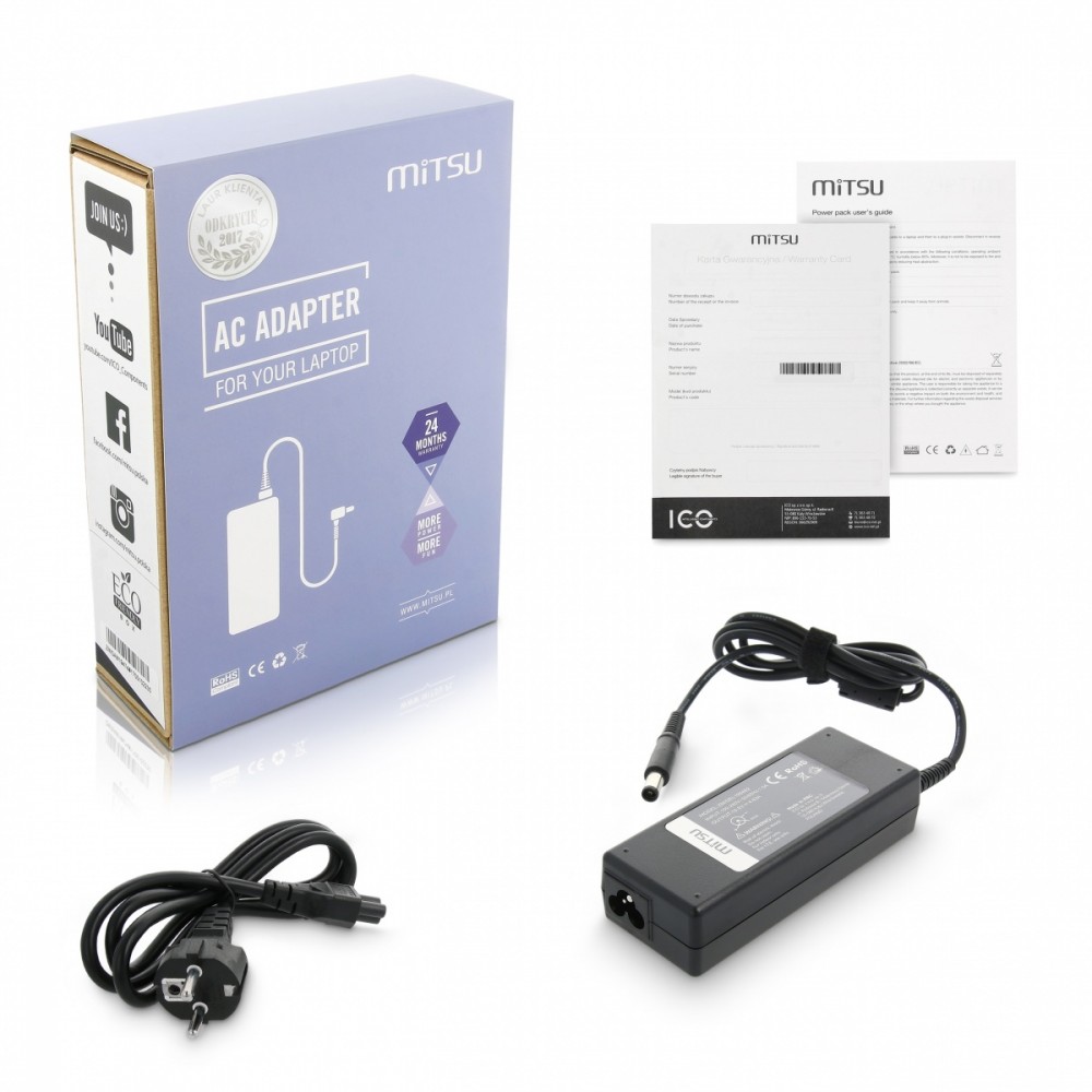 Napájecí adaptér Mitsu 90 W pro Dell