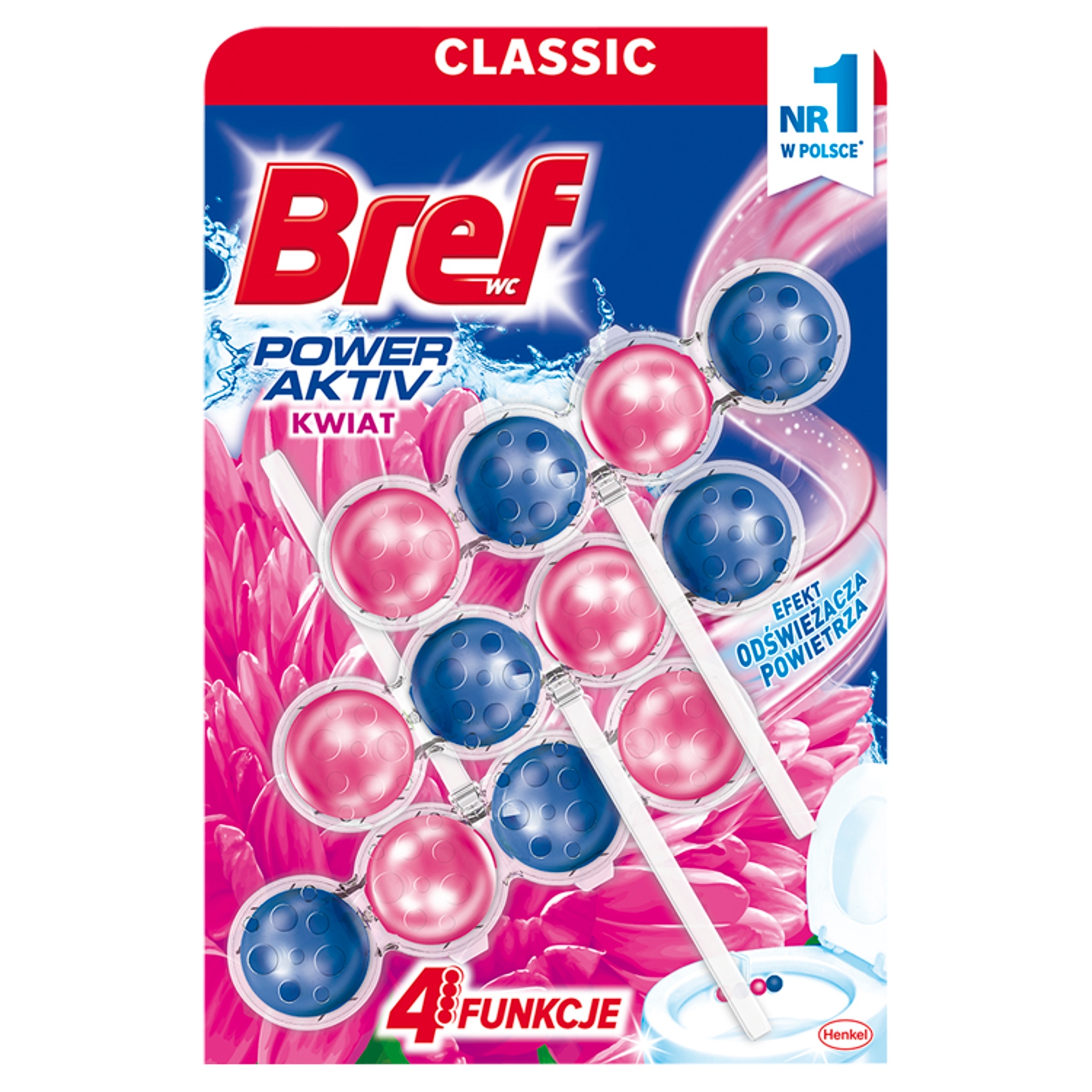 Bref Power Aktiv zawieszka kostka do WC Flower 3x50g