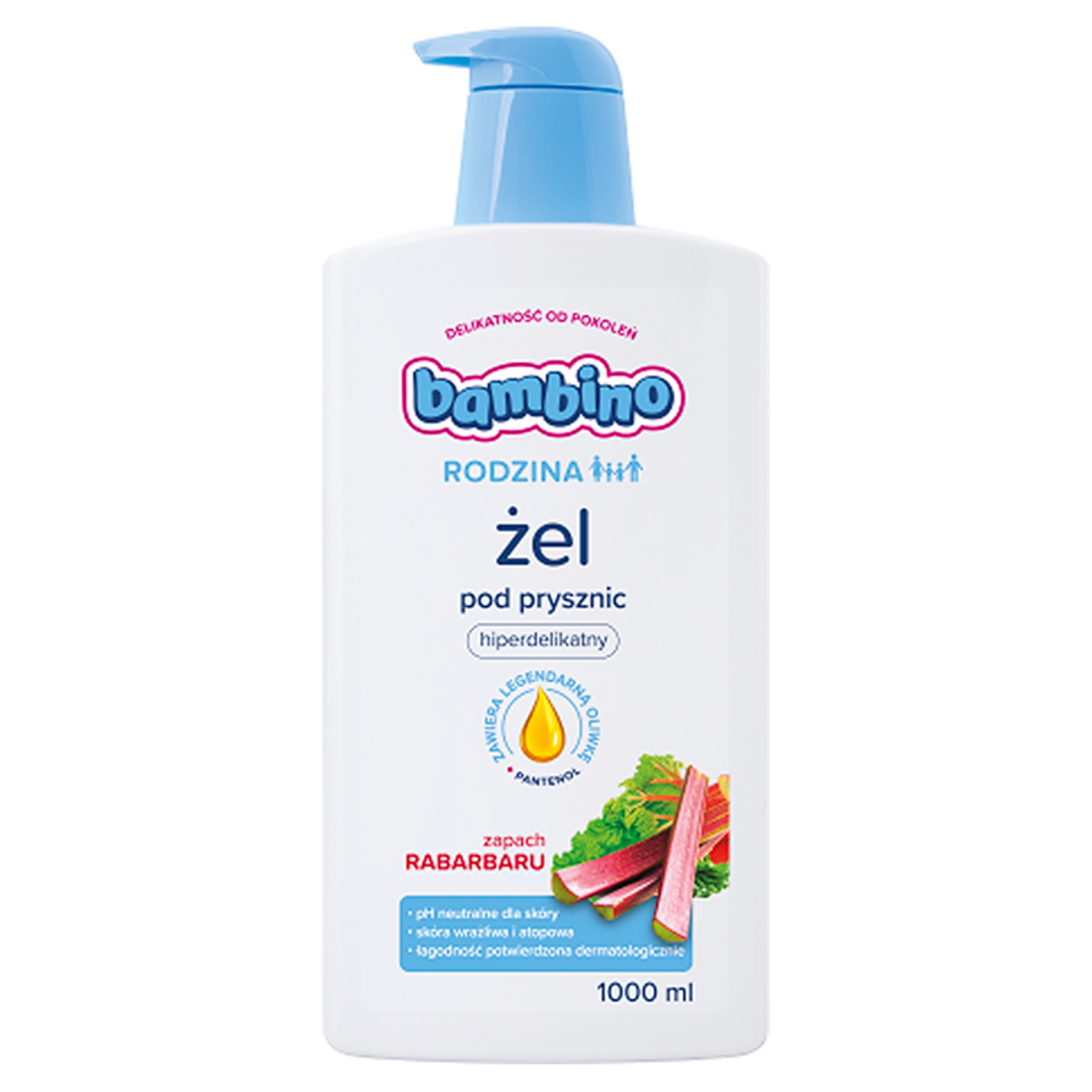 BAMBINO ŻEL POD PRYSZNIC HIPOALERGICZNY ZAPACH RABARBAR 1L