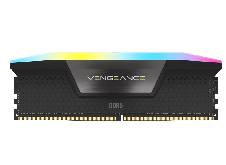 CORSAIR DDR5, 6000MT/s 32GB 2x16GB DIMM, 30-36-36-76, Std PMIC, AMD EXPO, VENGEANCE RGB DDR5 Cool Grey Heatspreader, Black PCB, 1.4V — 8
