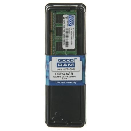 

Pamięć 8GB Goodram DDR3L 12800s 1600MHz PC3L 1.35v