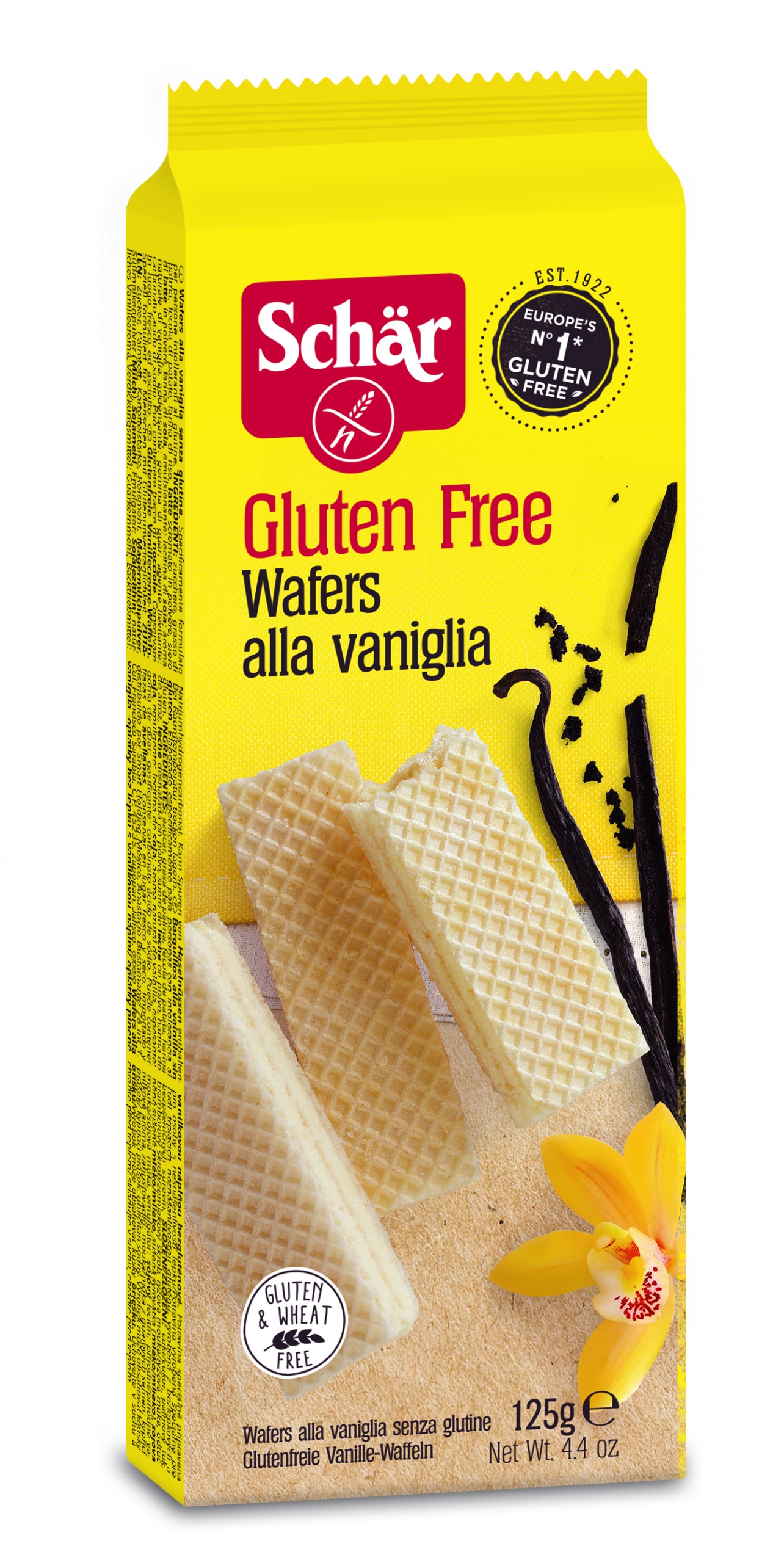 Levně 4x Wafers alla vaniglia vanilkové oplatky 125 g/SCHAR