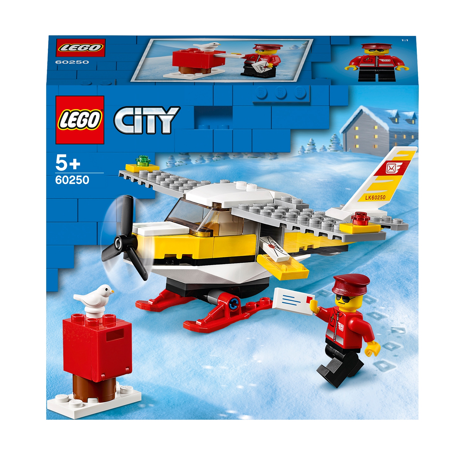 Lego 60250 City Poštovní letadlo Originální Stavebnice ideální jako dárek Nové