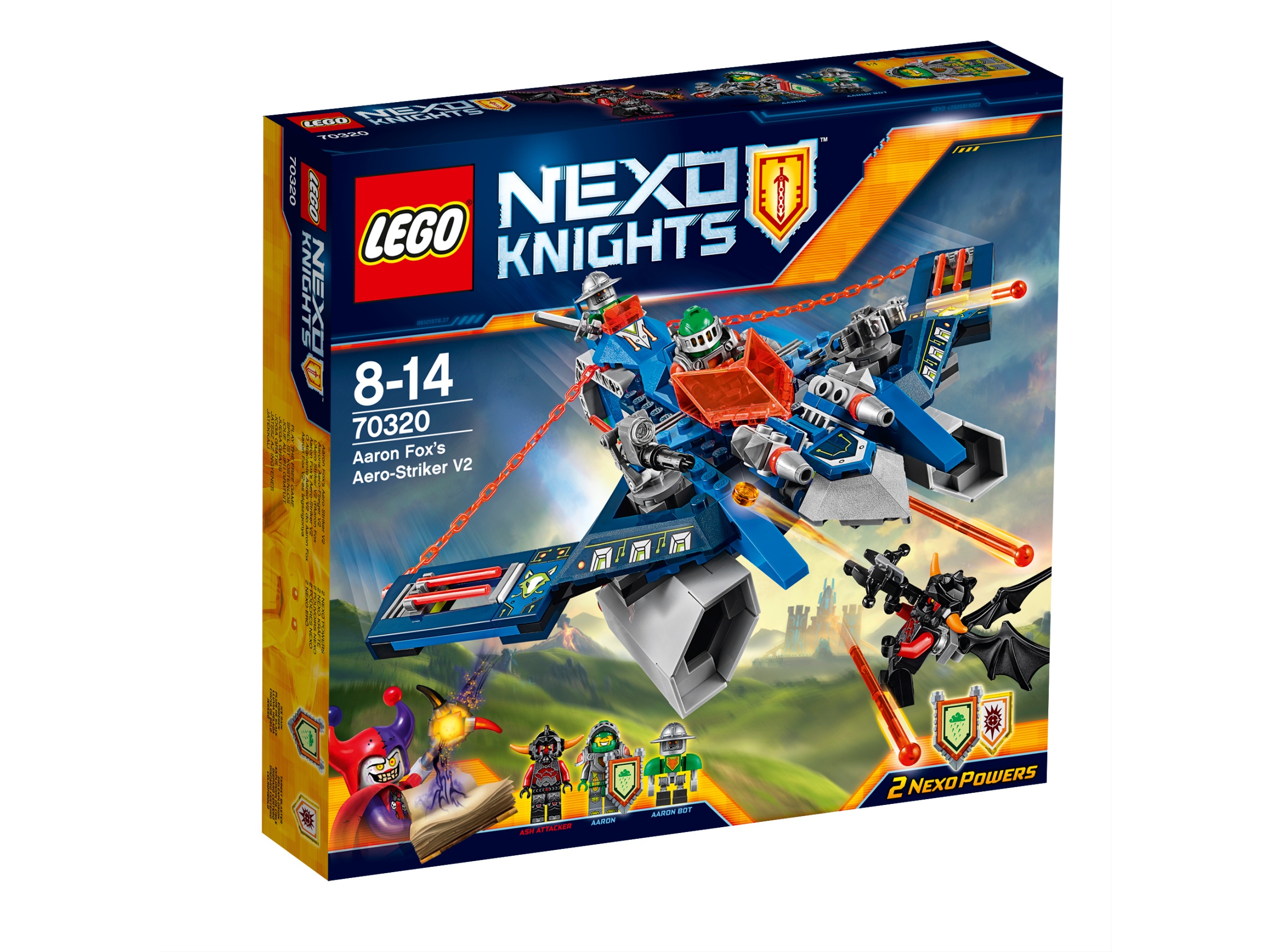 Lego Nexo Knights 70320 Stíhačka V2 Aarona Stavebnice z roku 2016 Nové