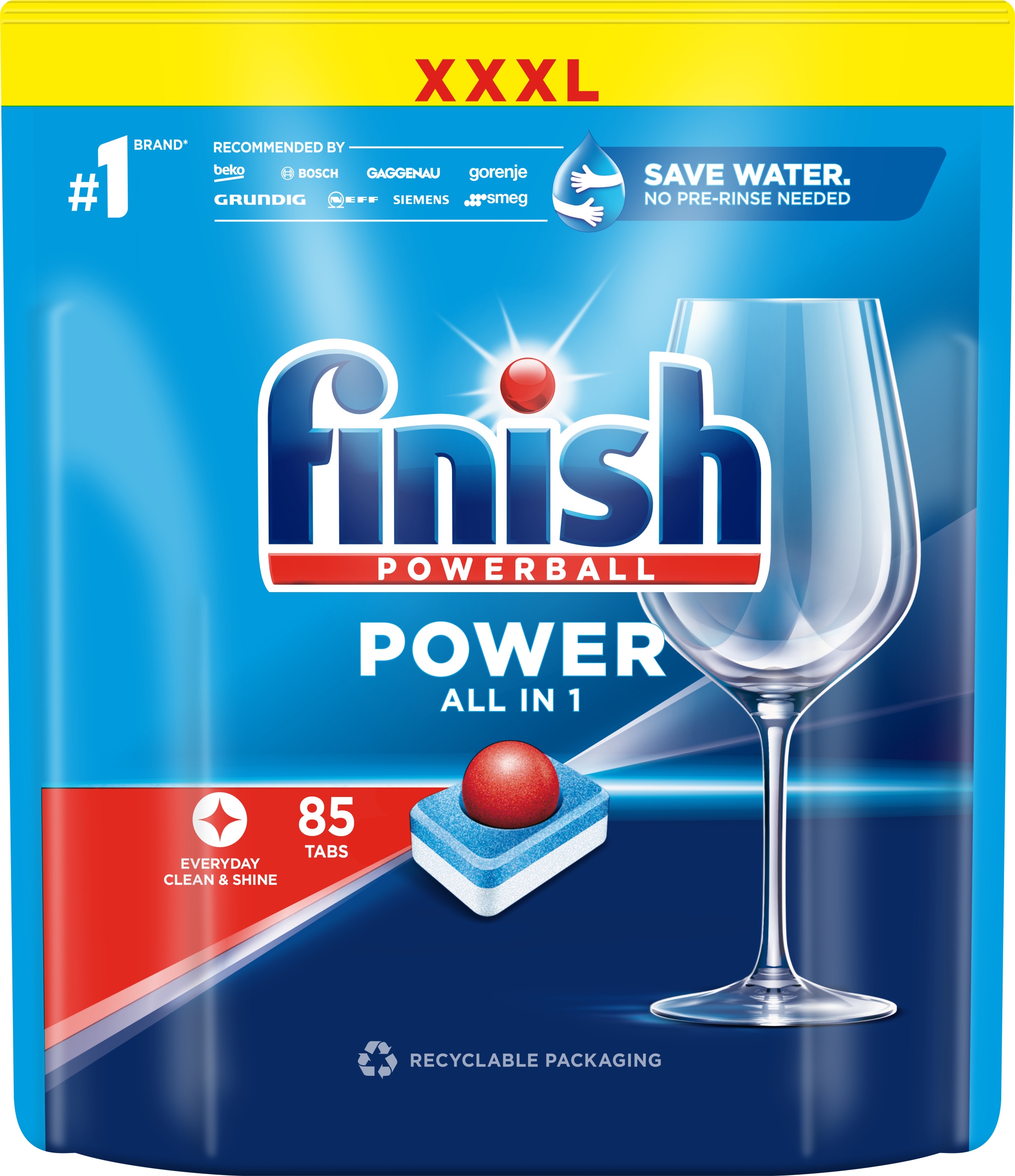 Levně Tablety do myčky Finish Power All in 1 Fresh 85 Kusů