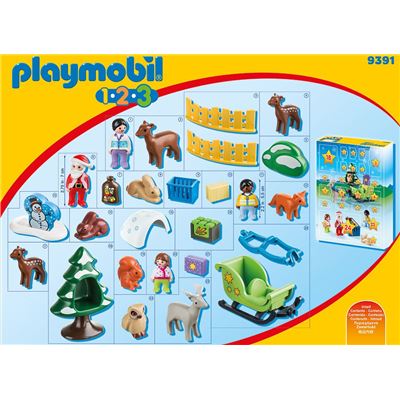 Адвент-календарь Playmobil 1.2.3 9391 Лесные праздники, 24 детали, от 18 месяцев — фото 6