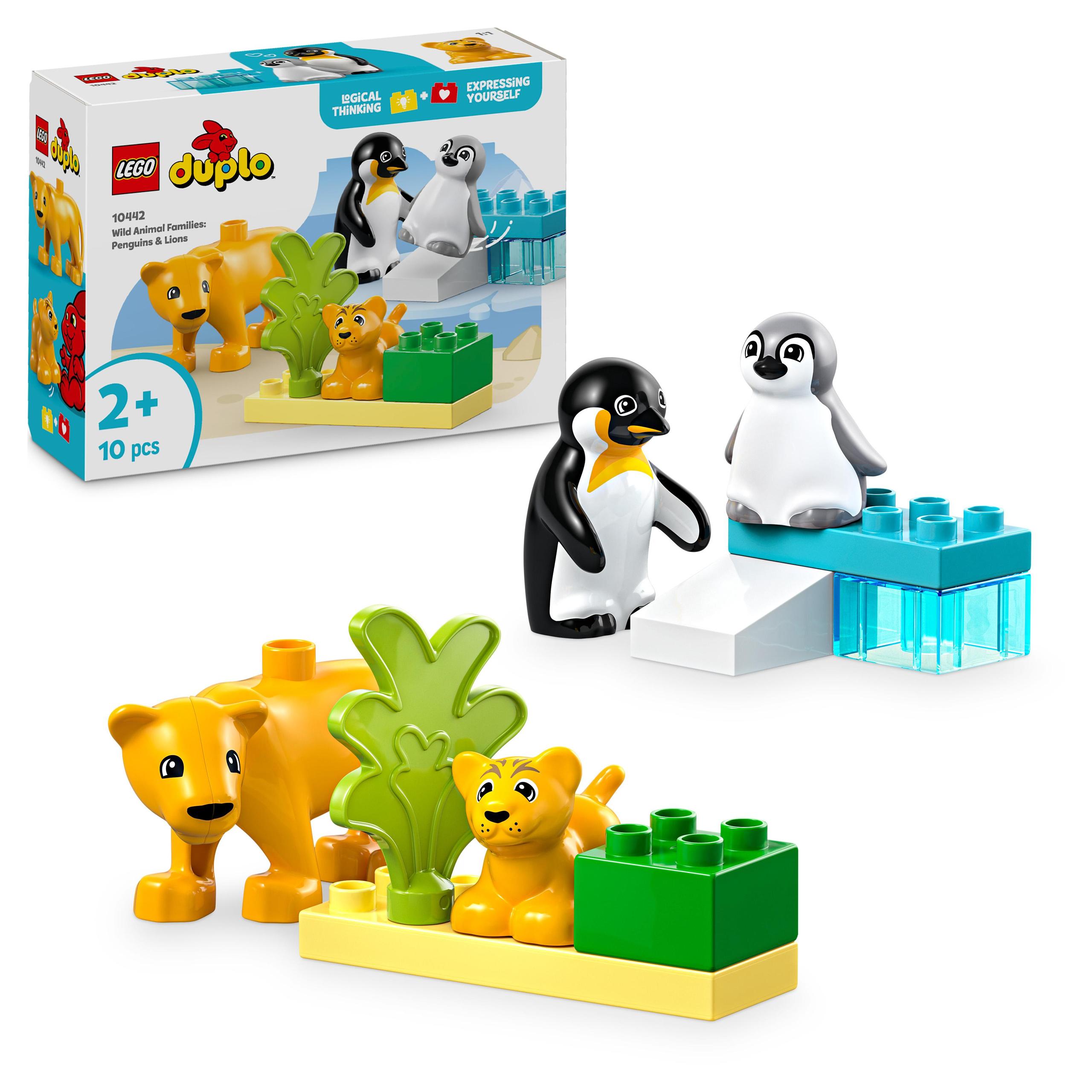 Lego Duplo 10442 Rodziny dzikich zwierząt: pingwiny i lwy
