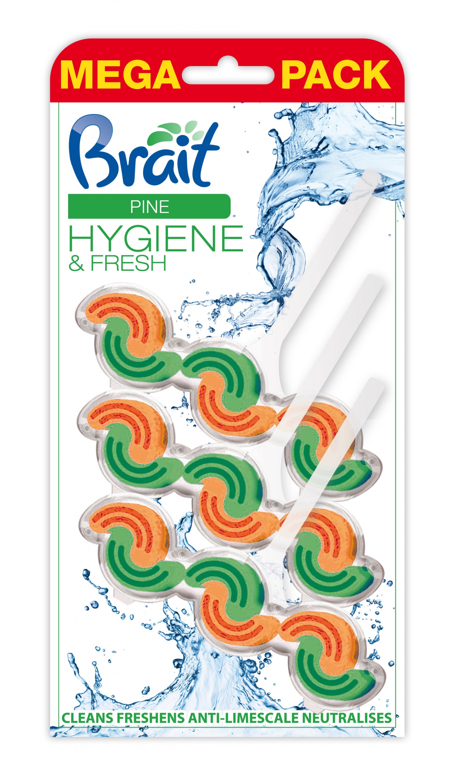 3X Brait Dvoufázový Závěs Na Wc Piny 3X45GR