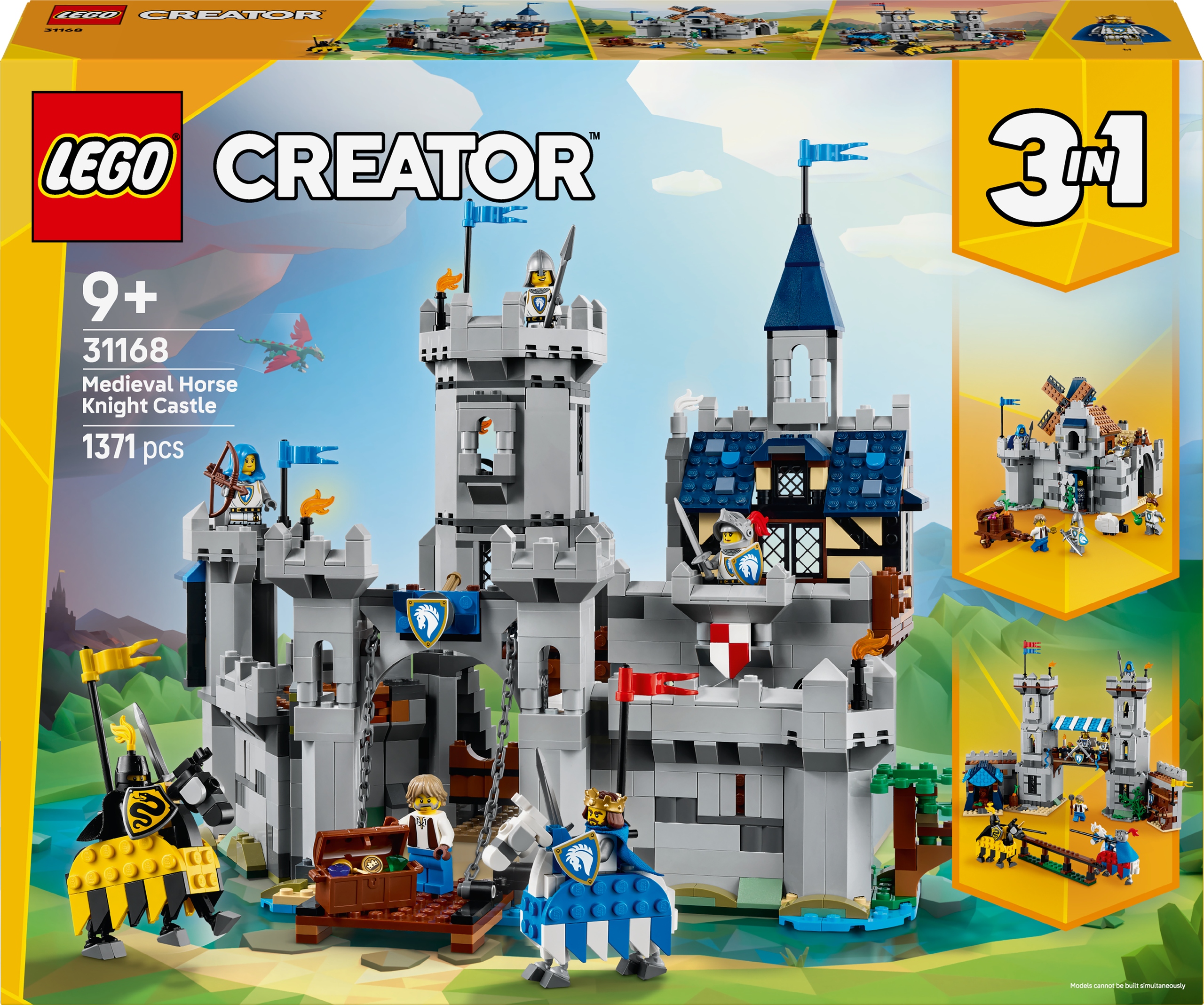 Zestaw Klocków Lego Creator 3 W 1 Zamek Średniowieczny 31168 1371 Elementów