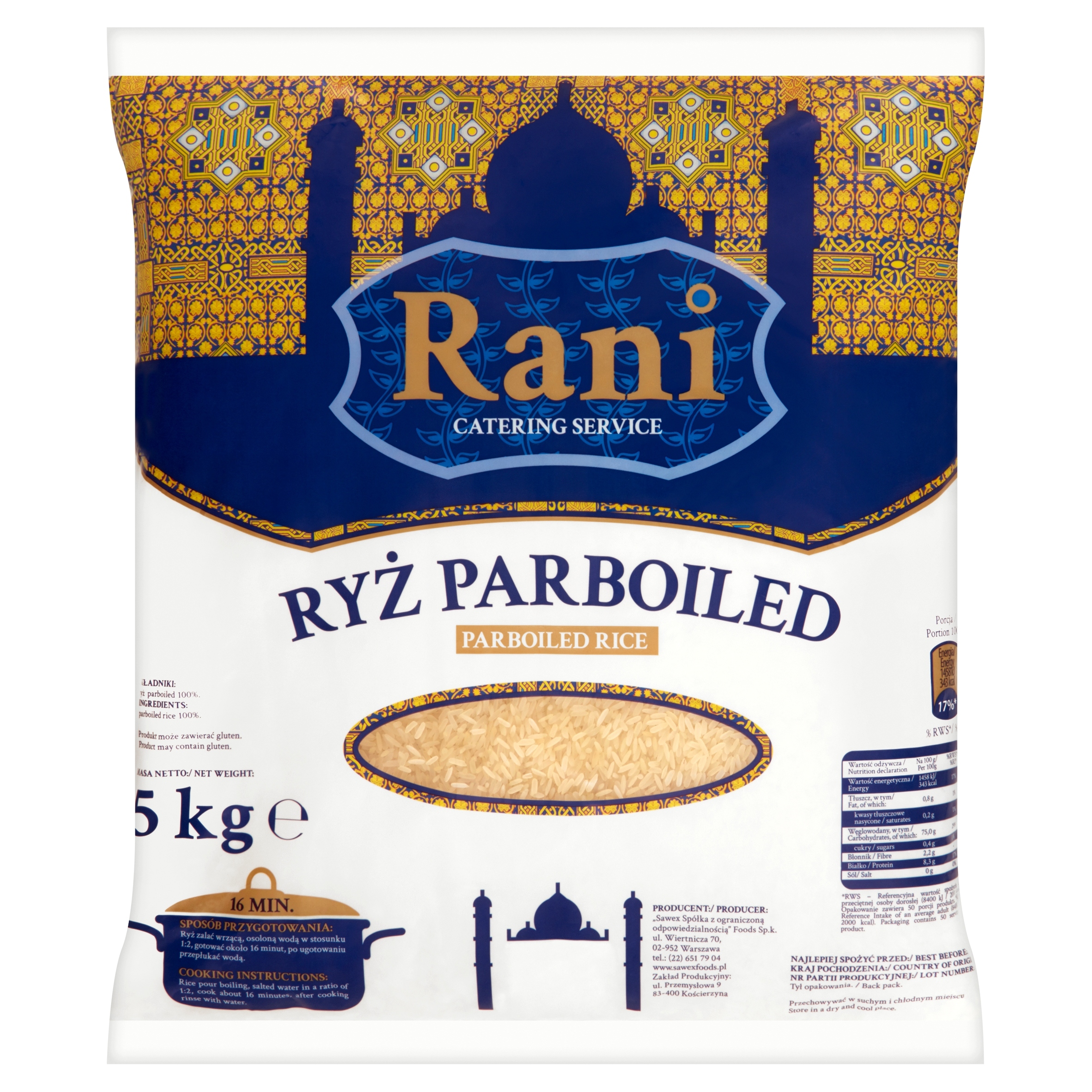 Rýže parboiled 5 kg Rani