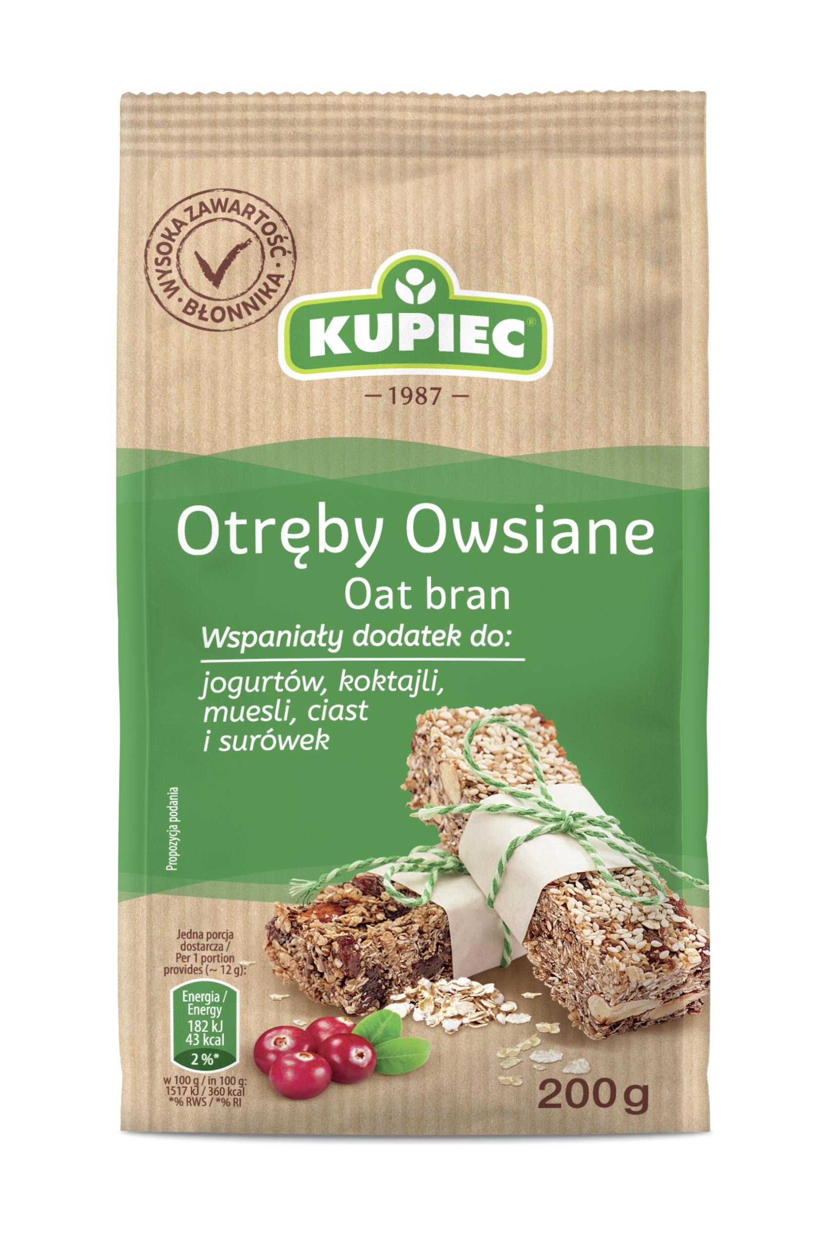 Levně 2 x Kupiec Ovesné otruby 8 x 200 g