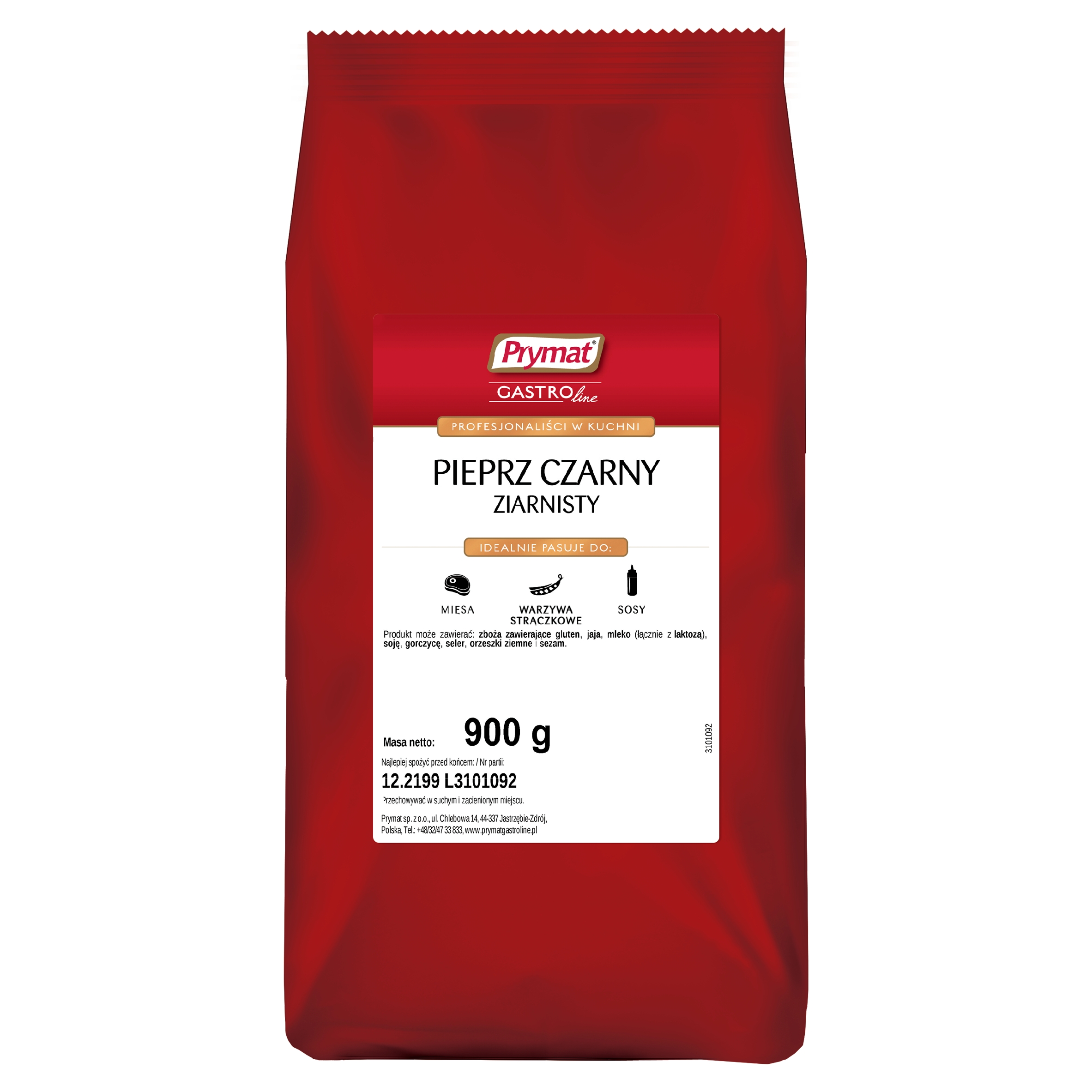 Prymat Pepř Černý Zrnitý 900 g