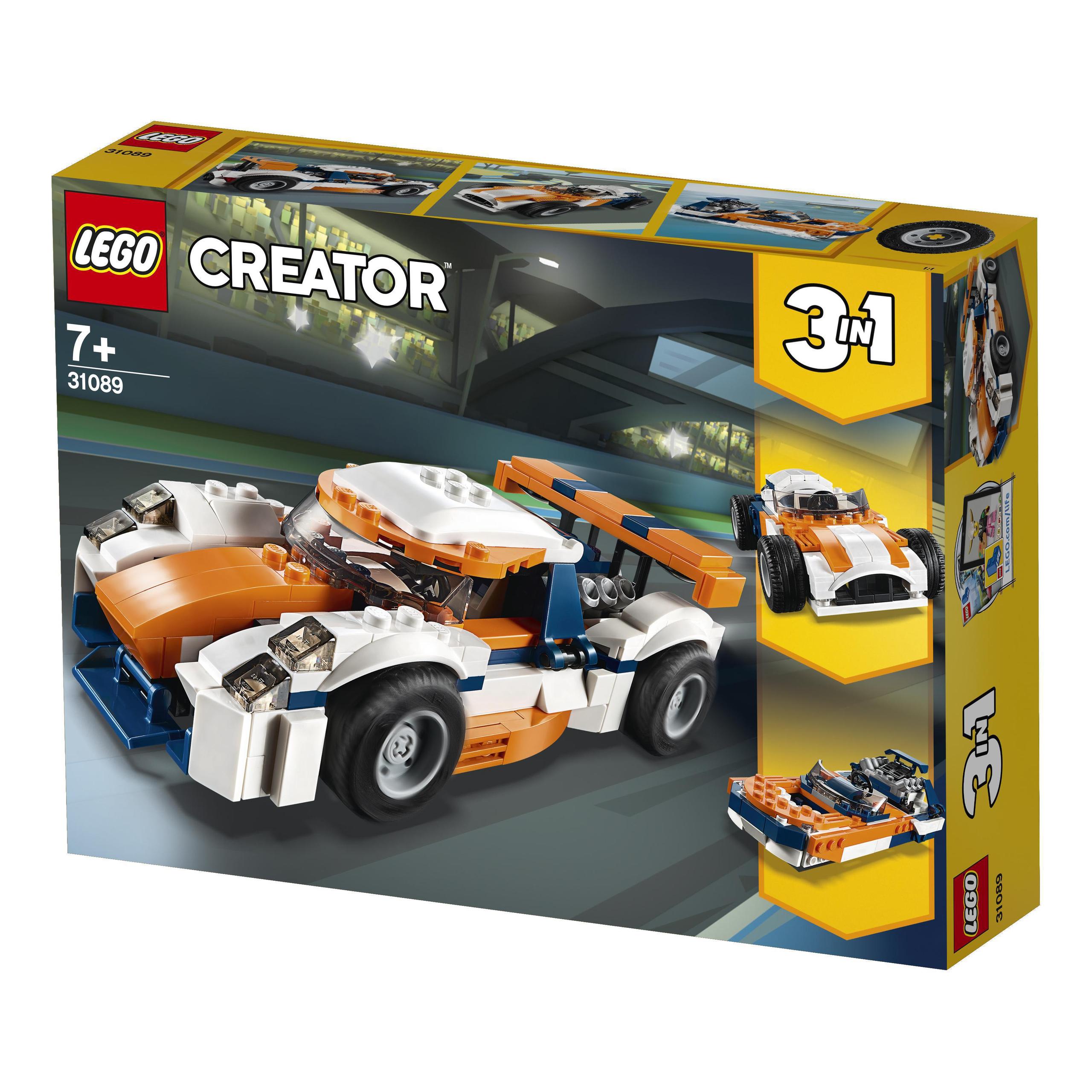Lego 31089 Creator 3v1 Sluneční závodní auto Stavebnice Auto Originální Nové