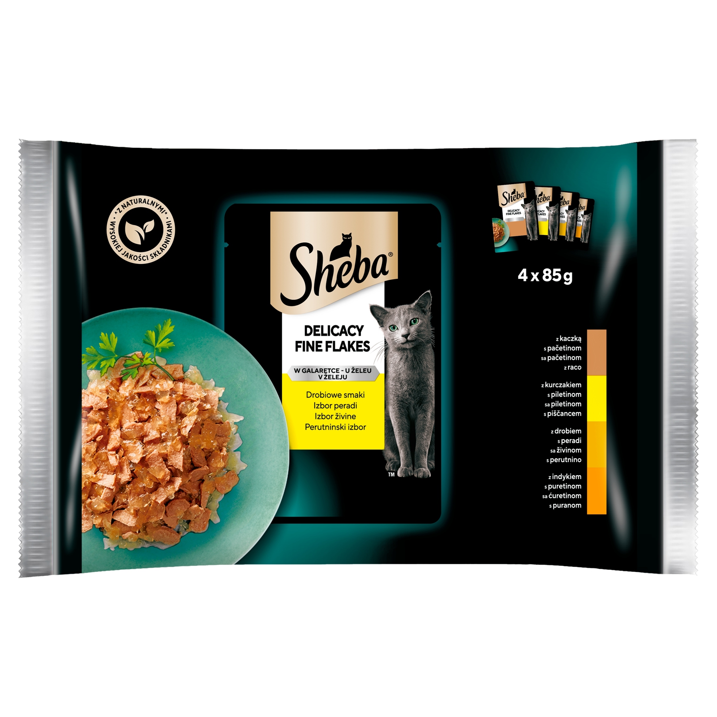 Sheba Delicacy Drobiowe smaki w Galaretce 4x85g