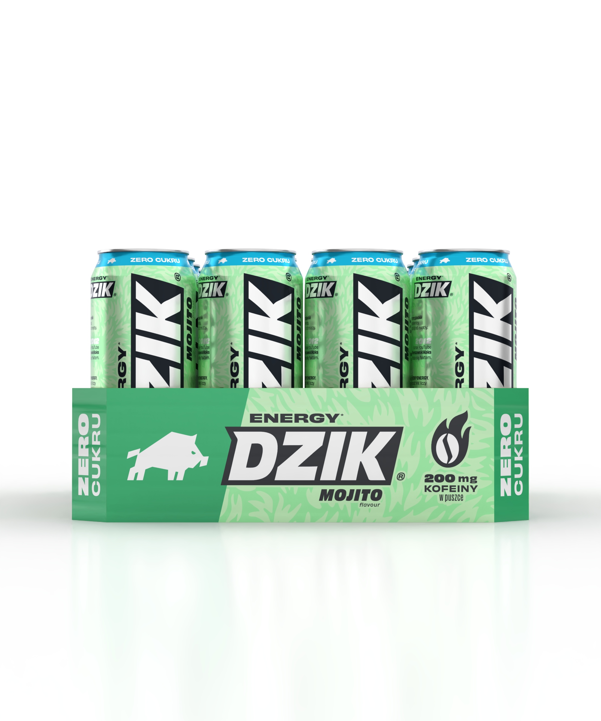 24 x Napój energetyczny Wk Dzik energy 500 ml mojito zero cukru Wkdzik