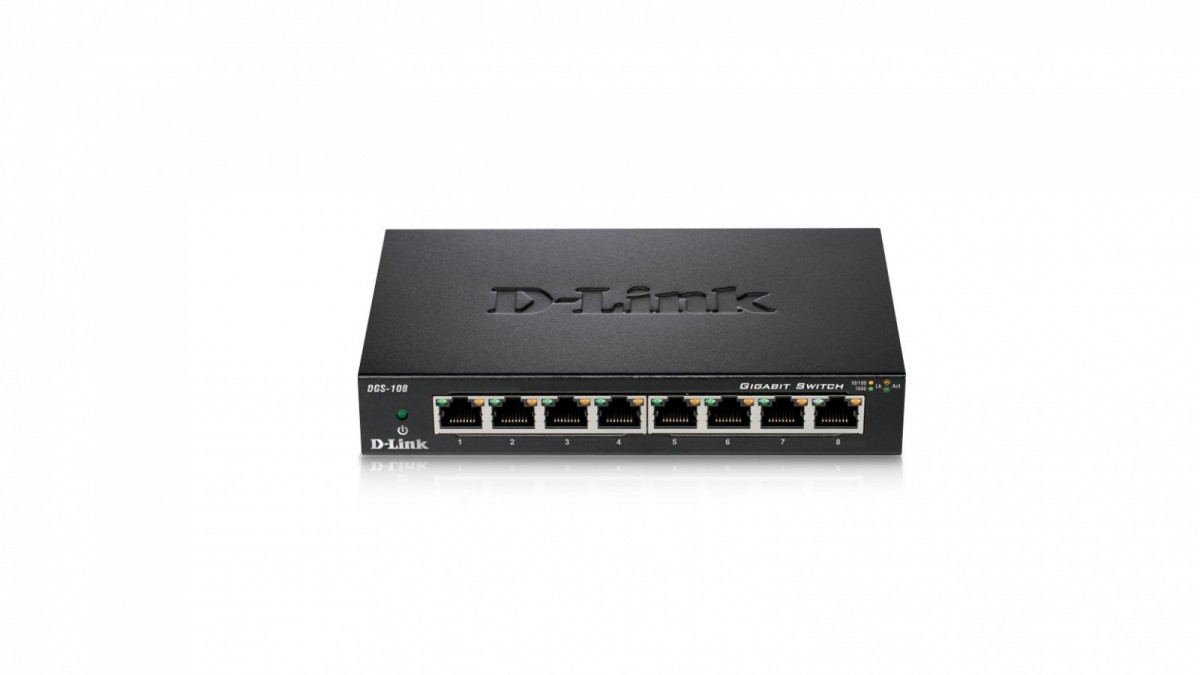 D-LINK 8-Port Gigabit Unmanaged Desktop Switch — 18