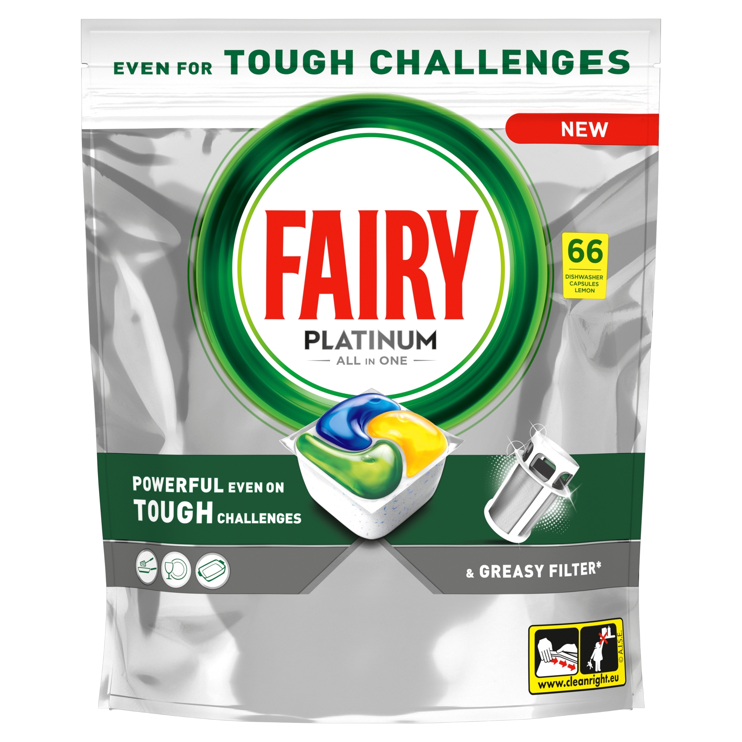 Fairy Platinum Tablety do myčky All In One, 66 tablet Dárek!!!
