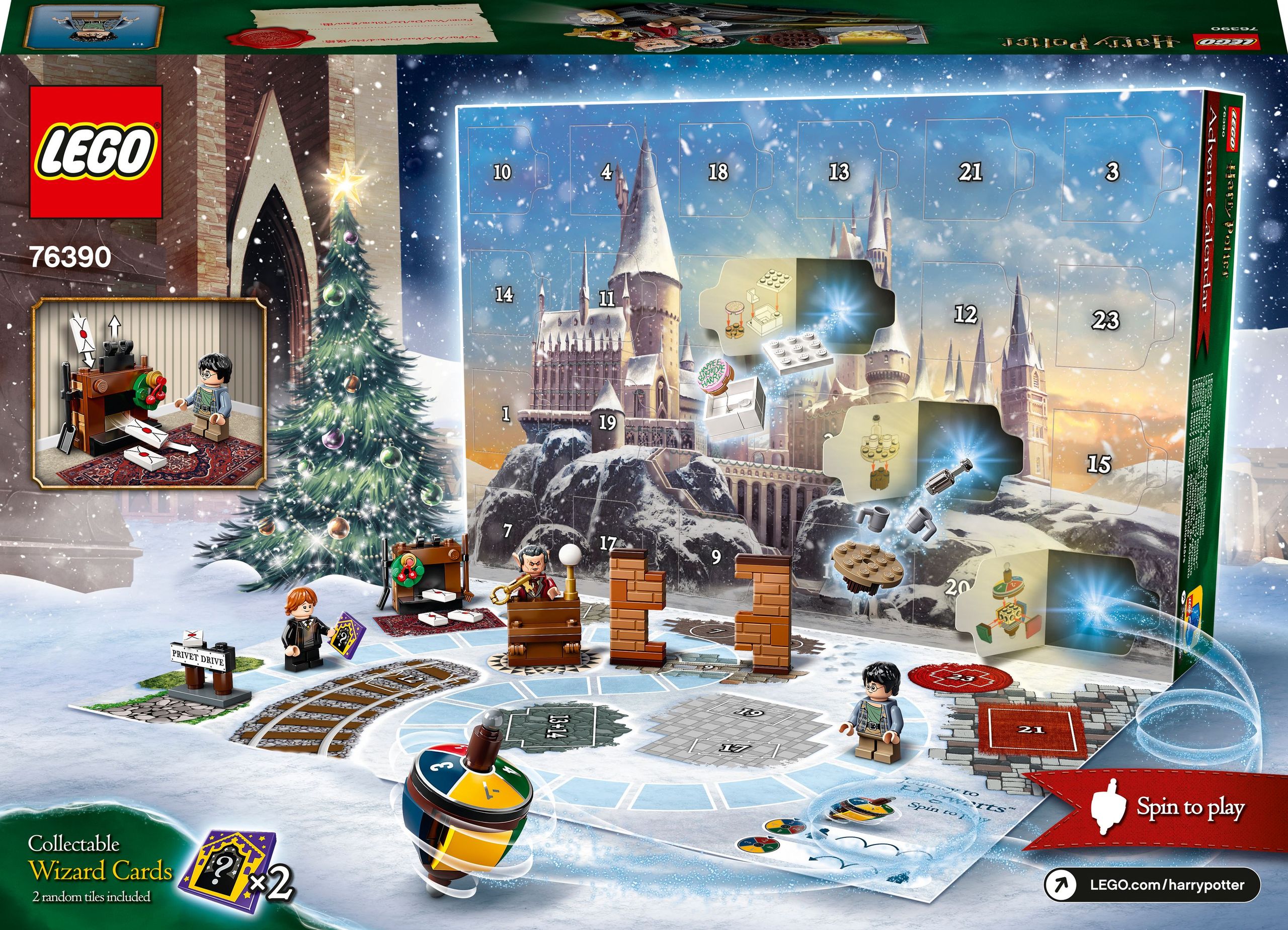 Адвент-календарь LEGO Harry Potter 76390, 274 детали, 6 минифигурок и игра с волчком, от 7 лет — фото 7